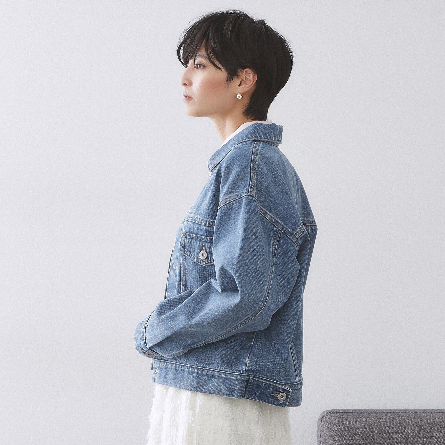OPAQUE.CLIP「デニムジャケット【洗濯機OK】」|デニムジャケット|