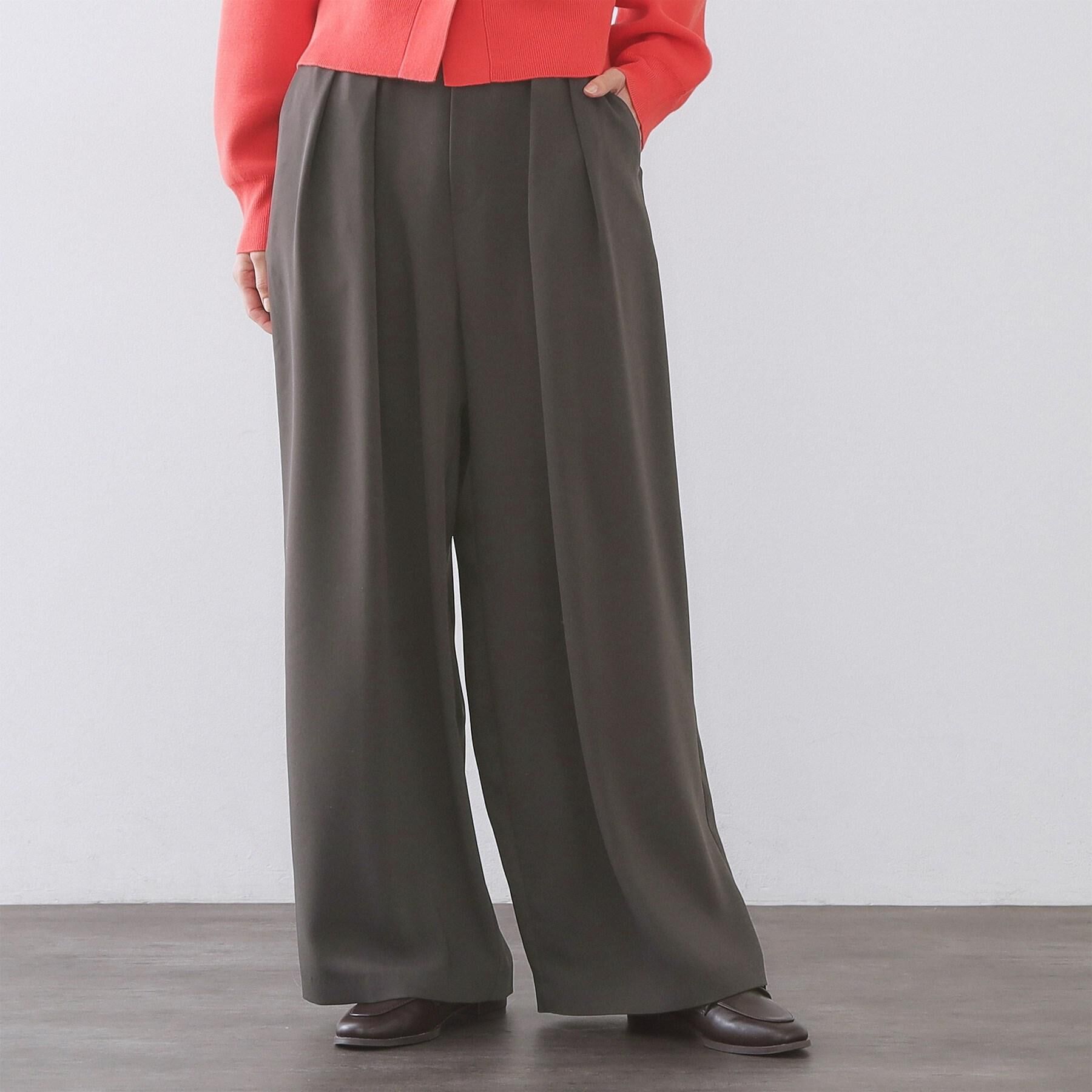 OPAQUE.CLIP「タックイージーワイドパンツ【洗濯機OK】」|その他|