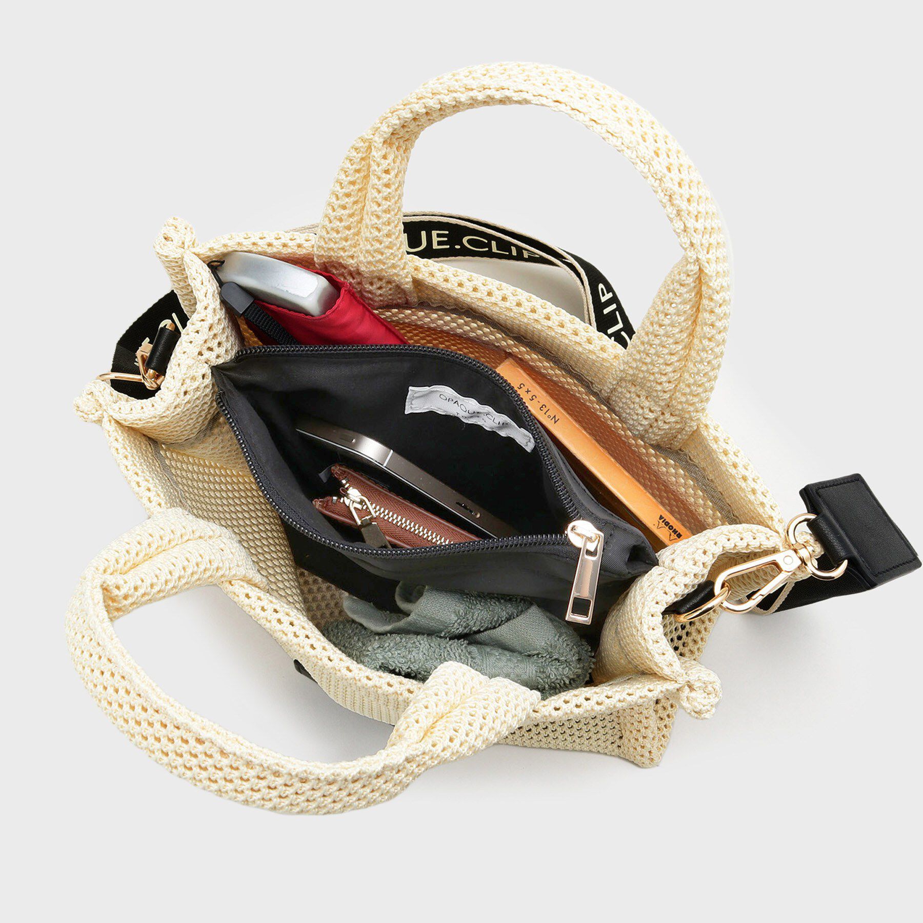 OPAQUE.CLIP「メッシュスクエアミドルトートバッグ【2WAY】」|トートバッグ|