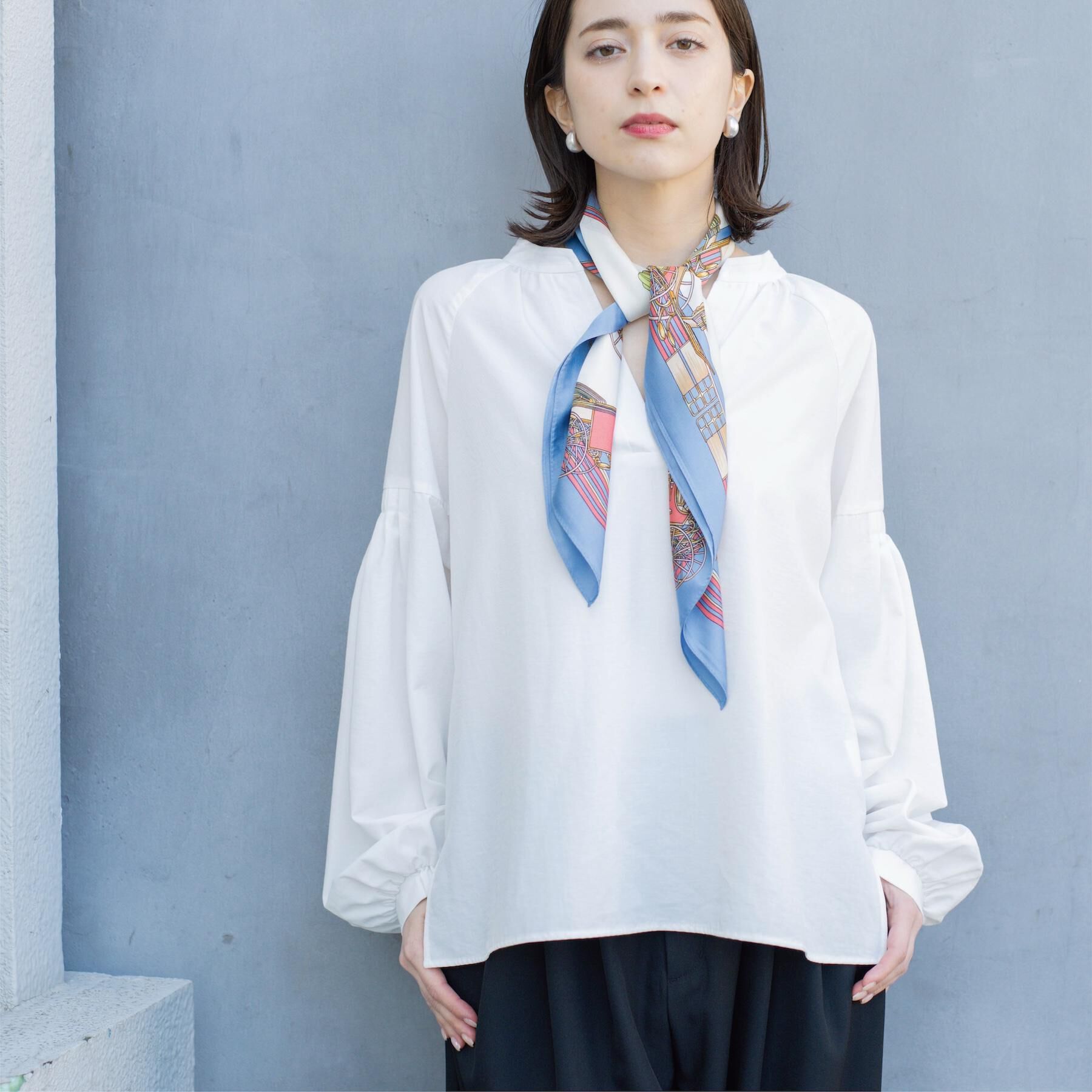 OPAQUE.CLIP「スキッパーボリュームスリーブブラウス【洗濯機OK】」|シャツ・ブラウス|