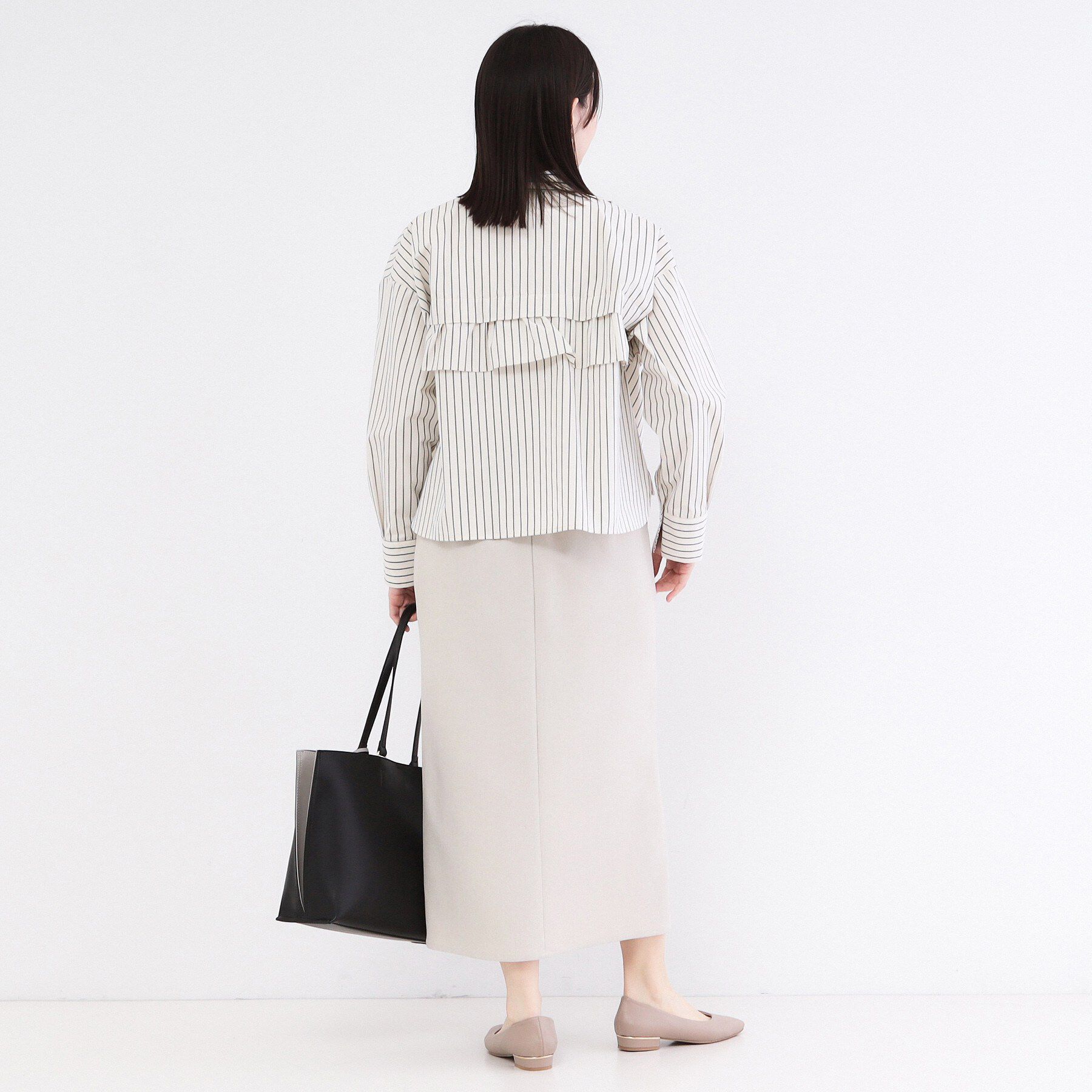 OPAQUE.CLIP「タックフリルシャツ【洗濯機OK】」|シャツ・ブラウス|