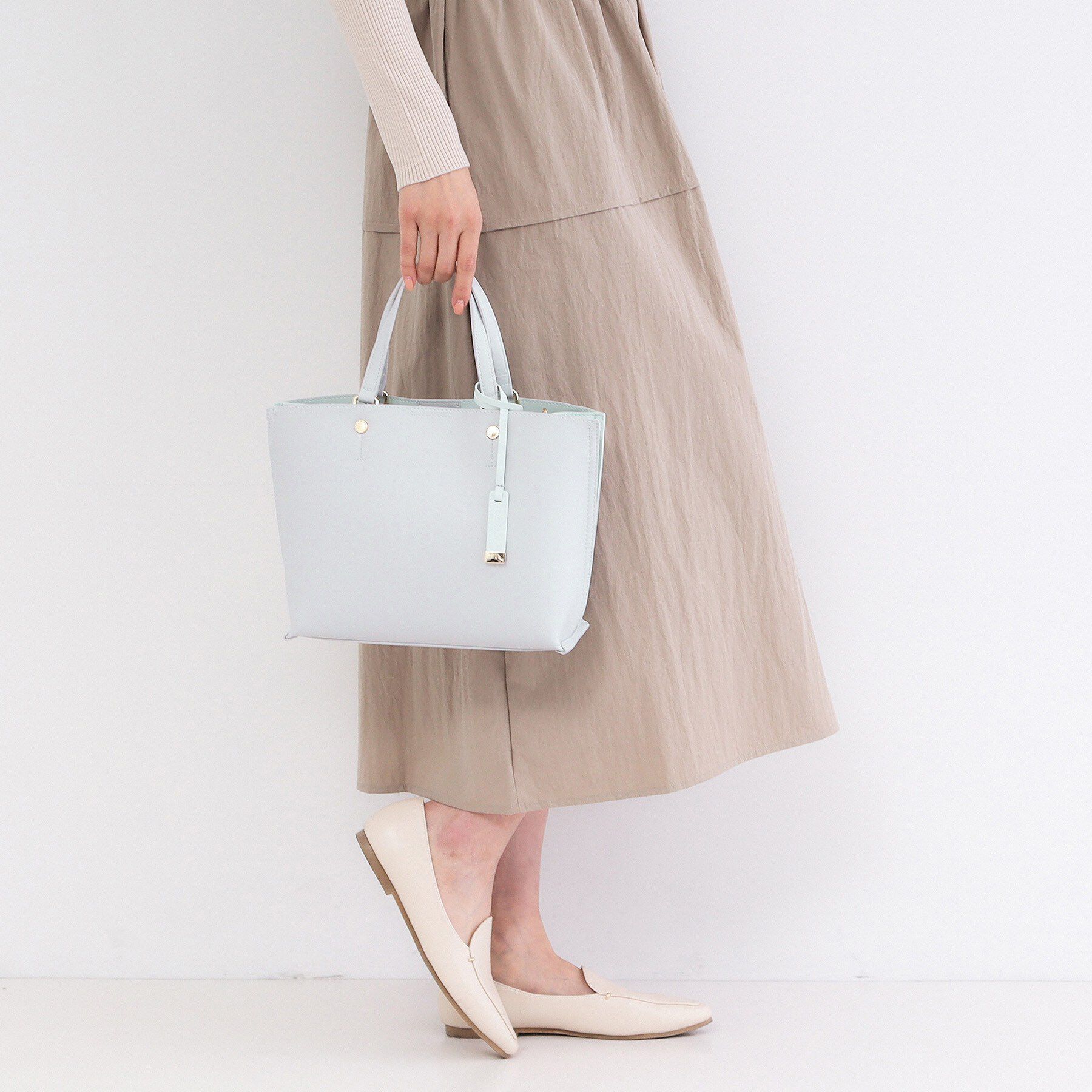 OPAQUE.CLIP「名品バイカラーミドルトート」|トートバッグ|