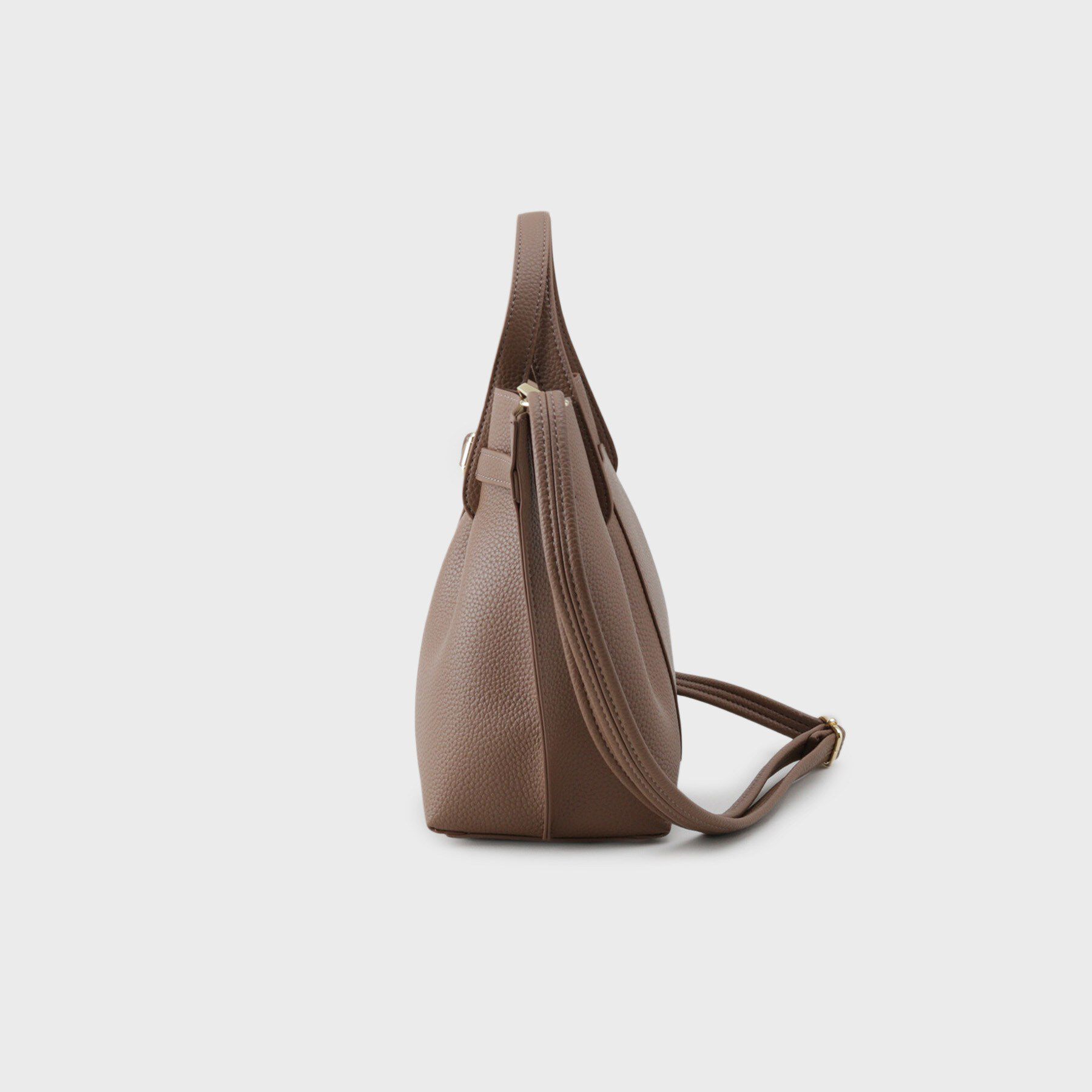 OPAQUE.CLIP「ベルトデザイン軽量シュリンク合皮ミドル」|トートバッグ|