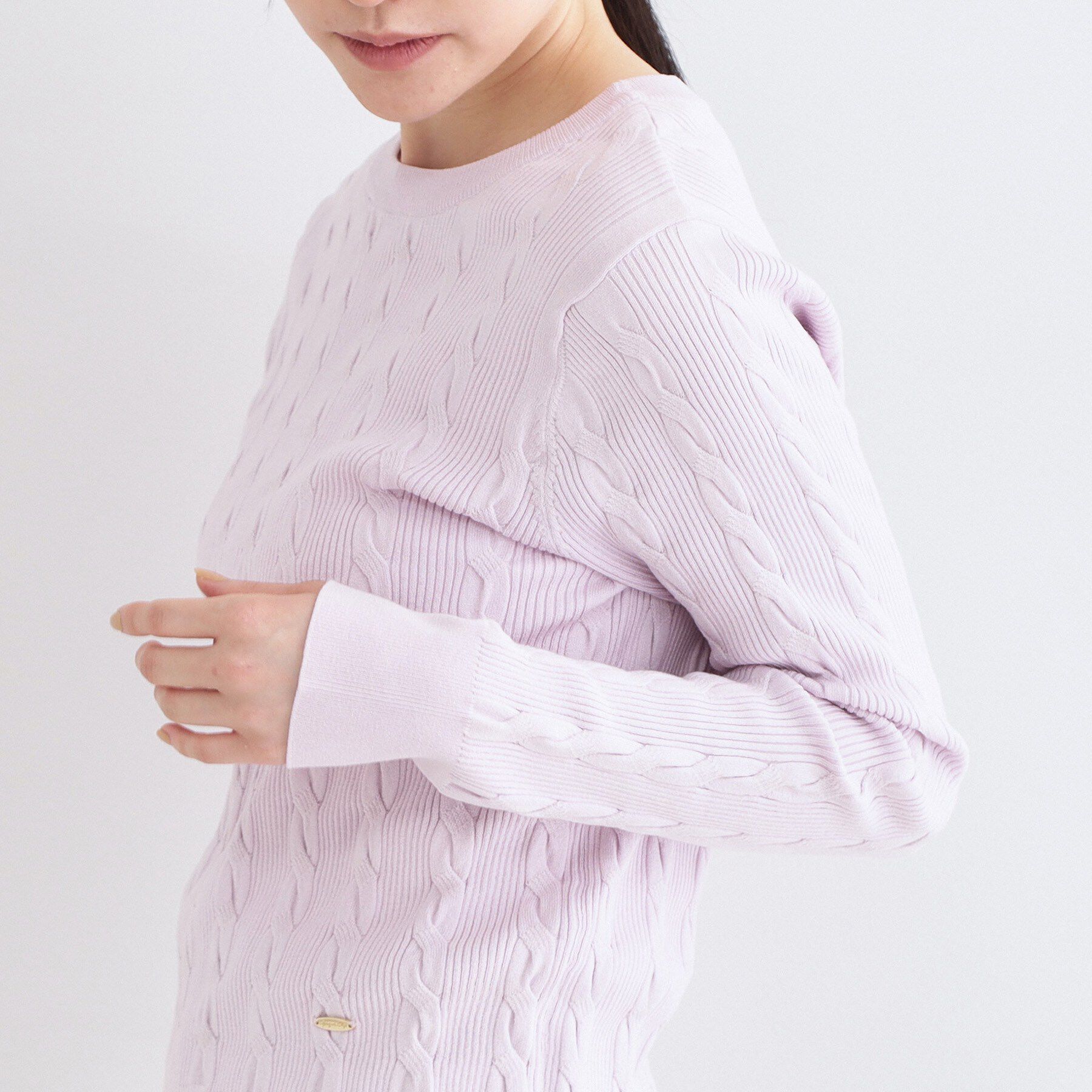 OPAQUE.CLIP「ケーブル編みニット【洗濯機OK】」|ニット・セーター|