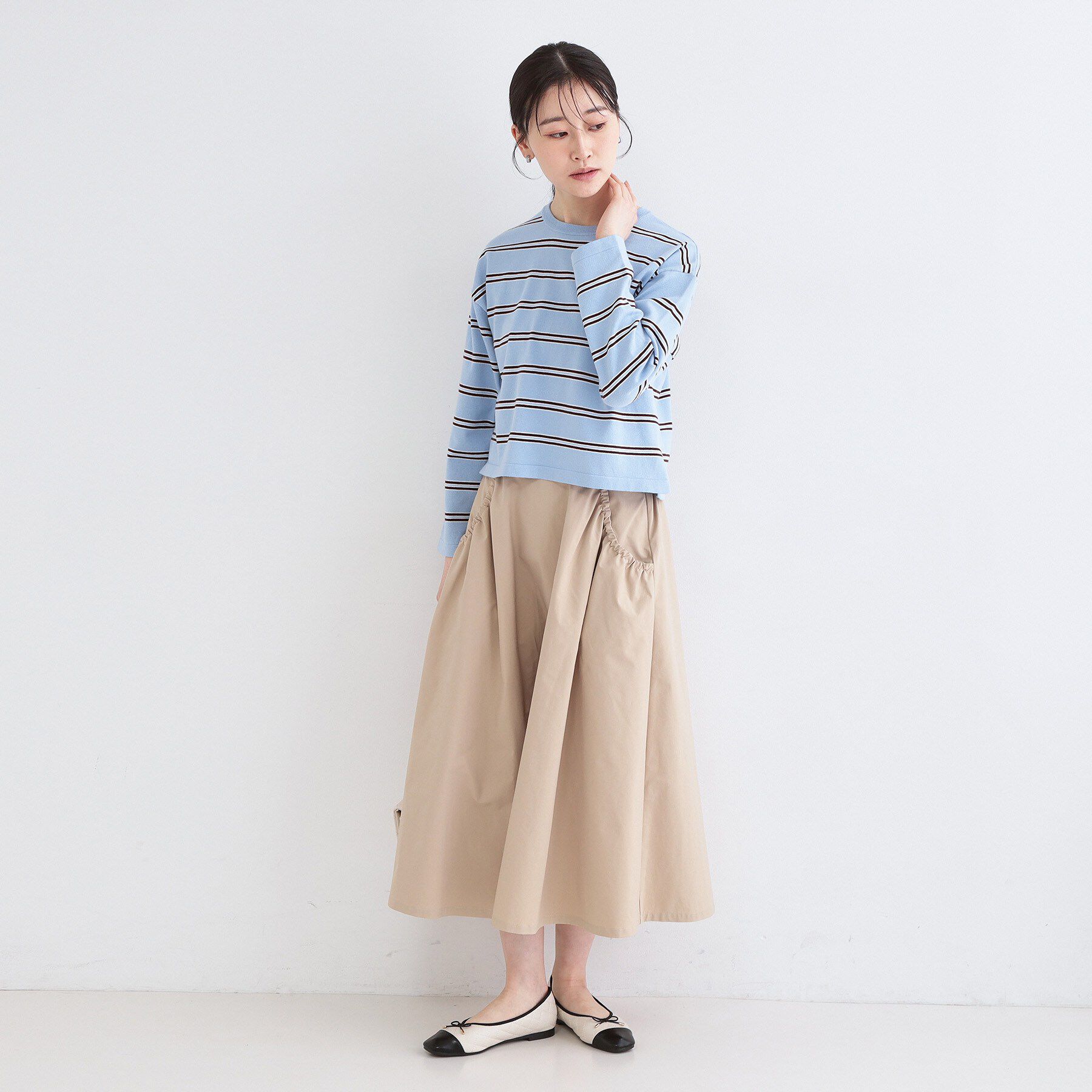 OPAQUE.CLIP「マルチボーダーニット【洗濯機OK】」|ニット・セーター|