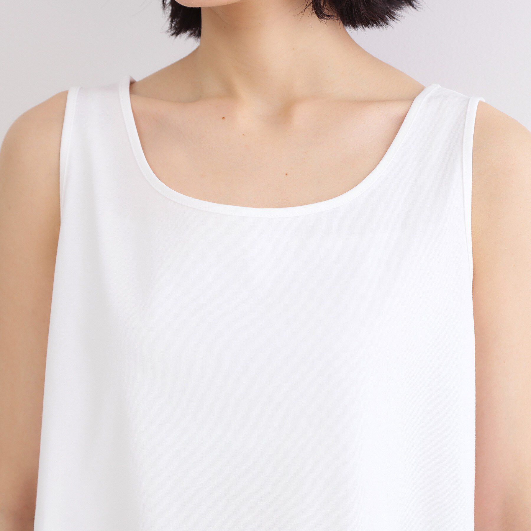 OPAQUE.CLIP「裾レースタンクトップ【洗濯機OK】」|キャミソール|