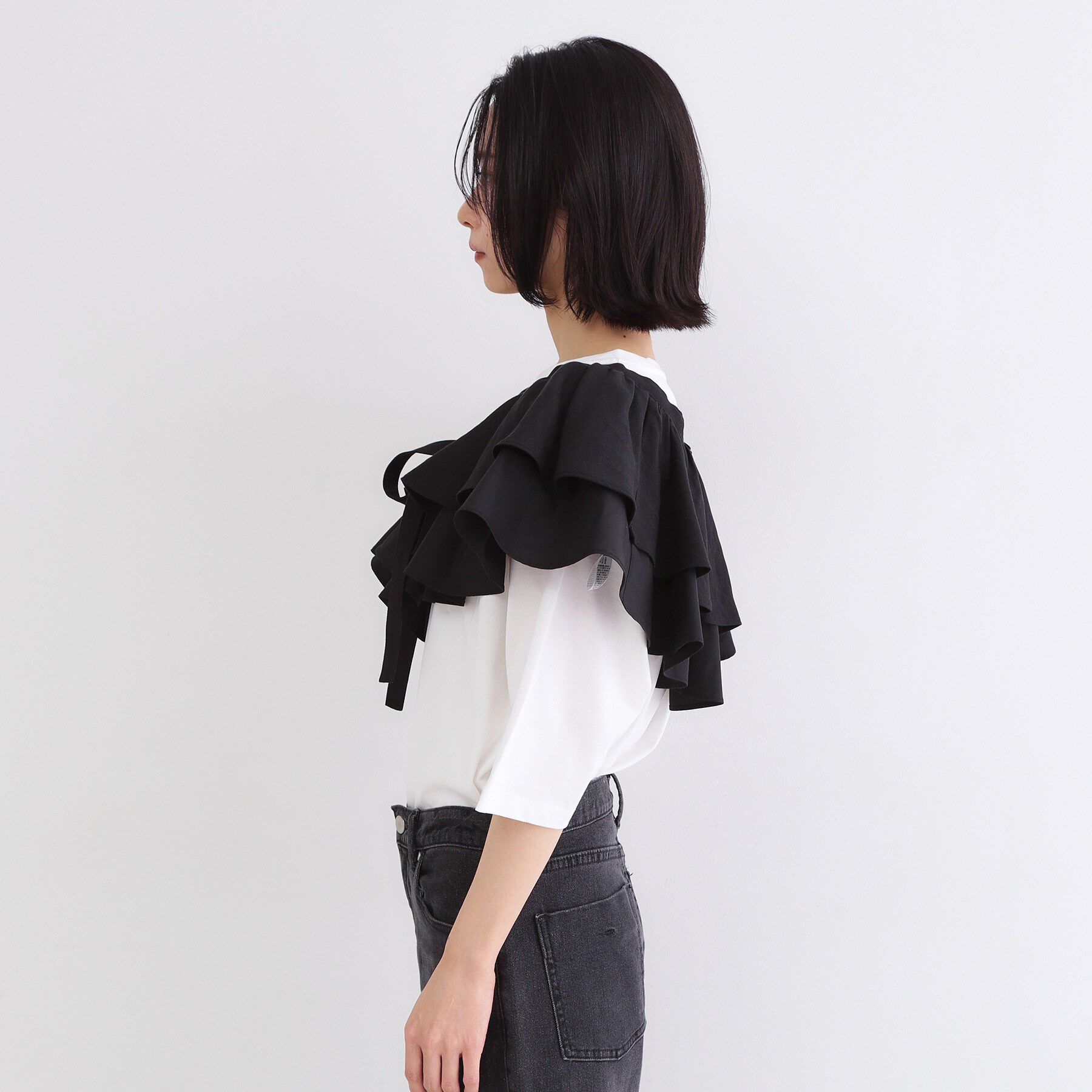 OPAQUE.CLIP「ラッフルフリルケープ【洗濯機OK】」|シャツ・ブラウス|