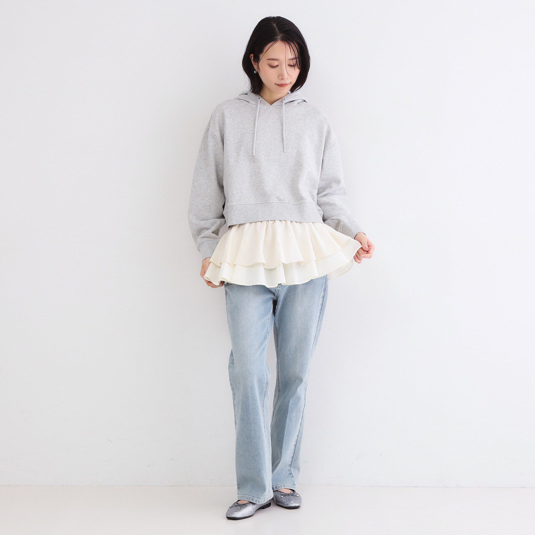 OPAQUE.CLIP「ラッフルフリルケープ【洗濯機OK】」|シャツ・ブラウス|