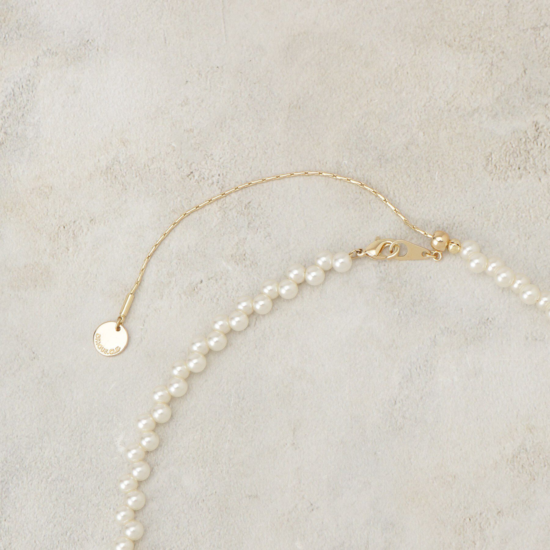 OPAQUE.CLIP「フェイクパールビーズスライドネックレス」|ネックレス|