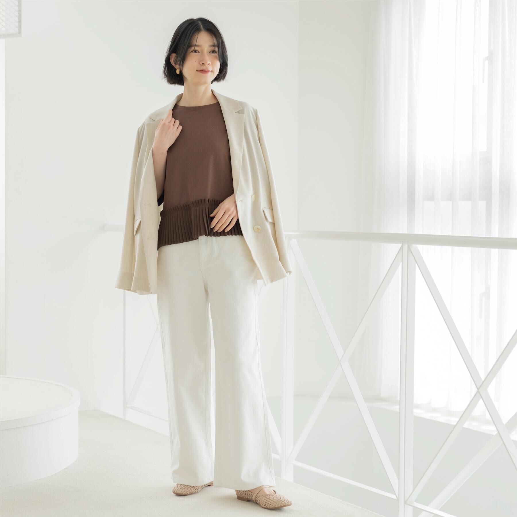 OPAQUE.CLIP「ダブルブレストジャケット【洗える/UVケア/防シワ加工/接触冷感】」|テーラードジャケット|