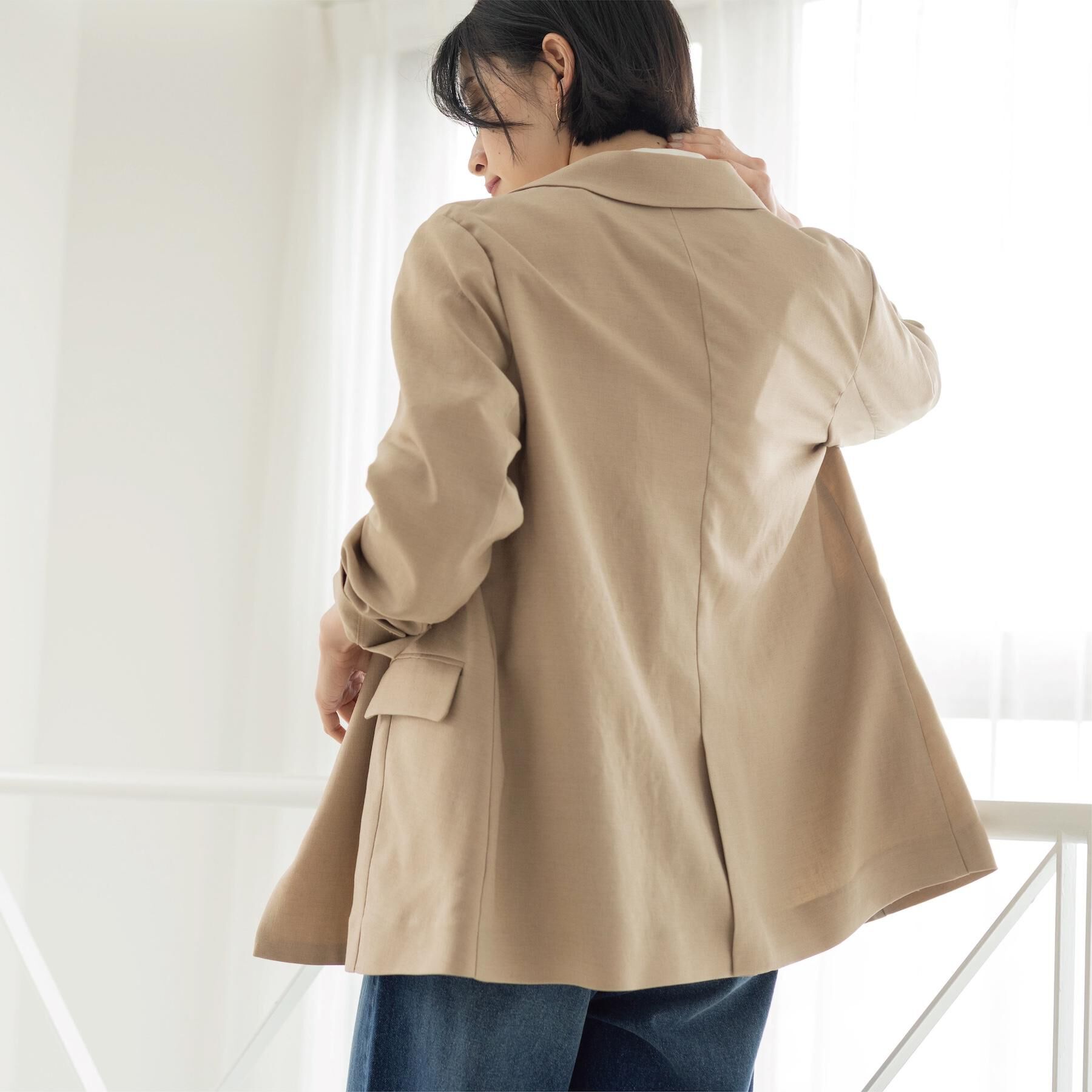 OPAQUE.CLIP「ダブルブレストジャケット【洗える/UVケア/防シワ加工/接触冷感】」|テーラードジャケット|