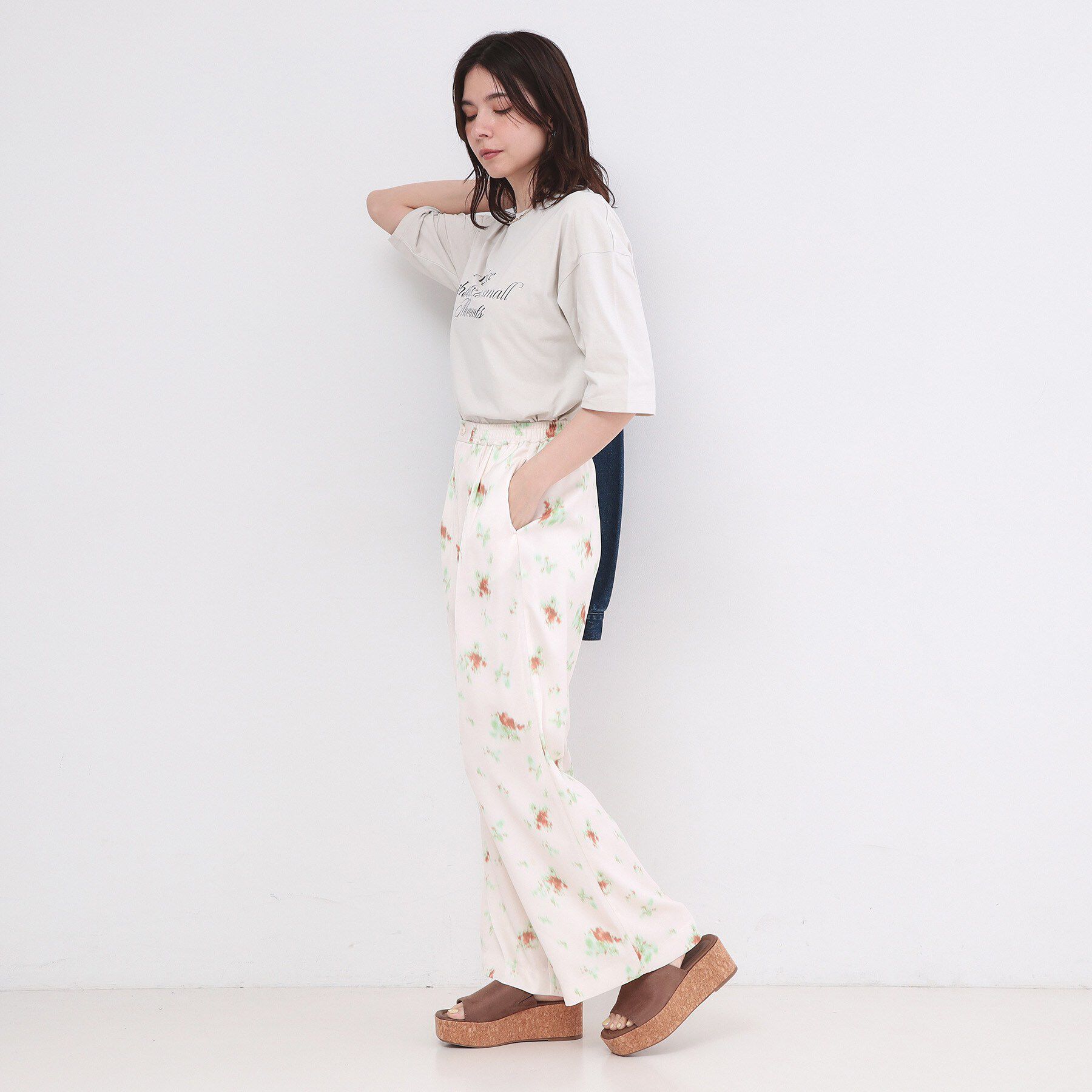 OPAQUE.CLIP「リラクシーロゴプリントTシャツ【洗濯機OK】」|Tシャツ・カットソー|