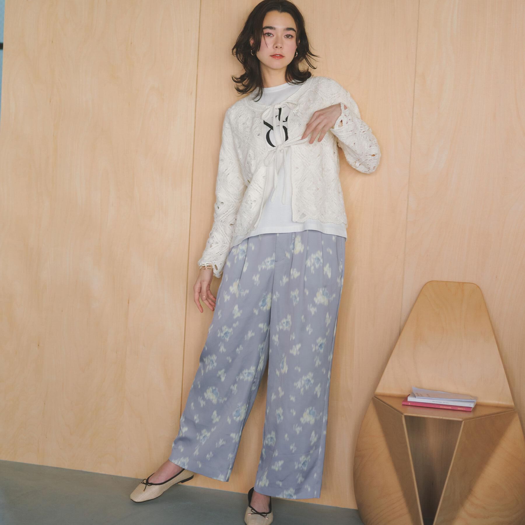 OPAQUE.CLIP「ぼかしフラワープリントワイドパンツ【洗濯機OK】」|その他|