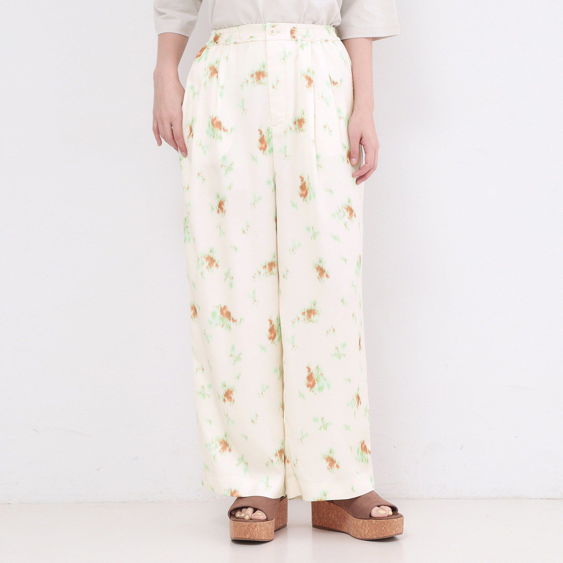 OPAQUE.CLIP「ぼかしフラワープリントワイドパンツ【洗濯機OK】」|その他|