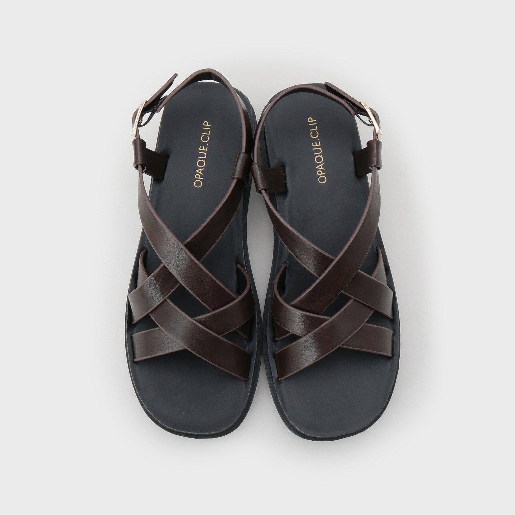 OPAQUE.CLIP「クロスベルトデザインサンダル」|サンダル|