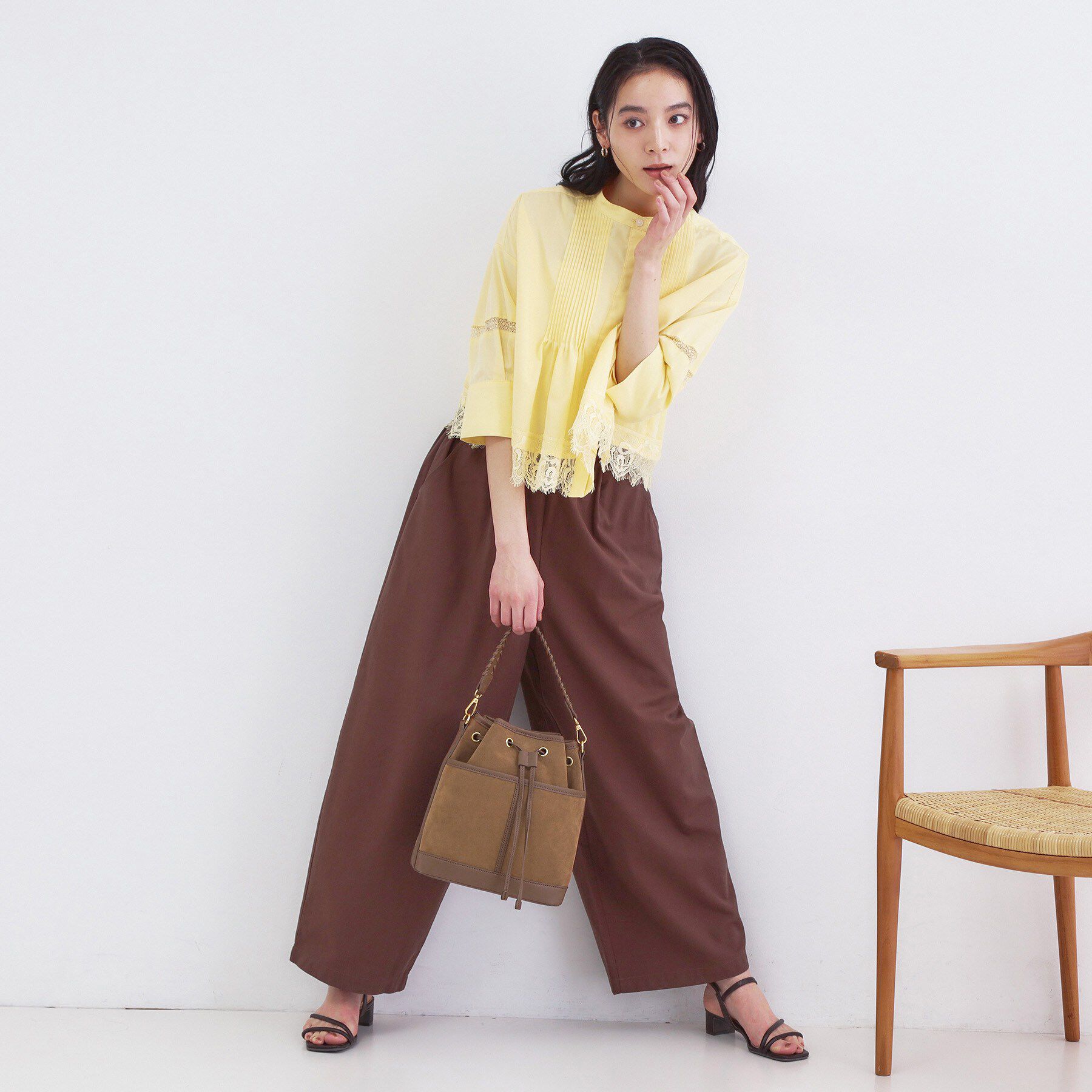 OPAQUE.CLIP「2WAY素材アソート巾着ショルダーバッグ」|ショルダー・メッセンジャー|