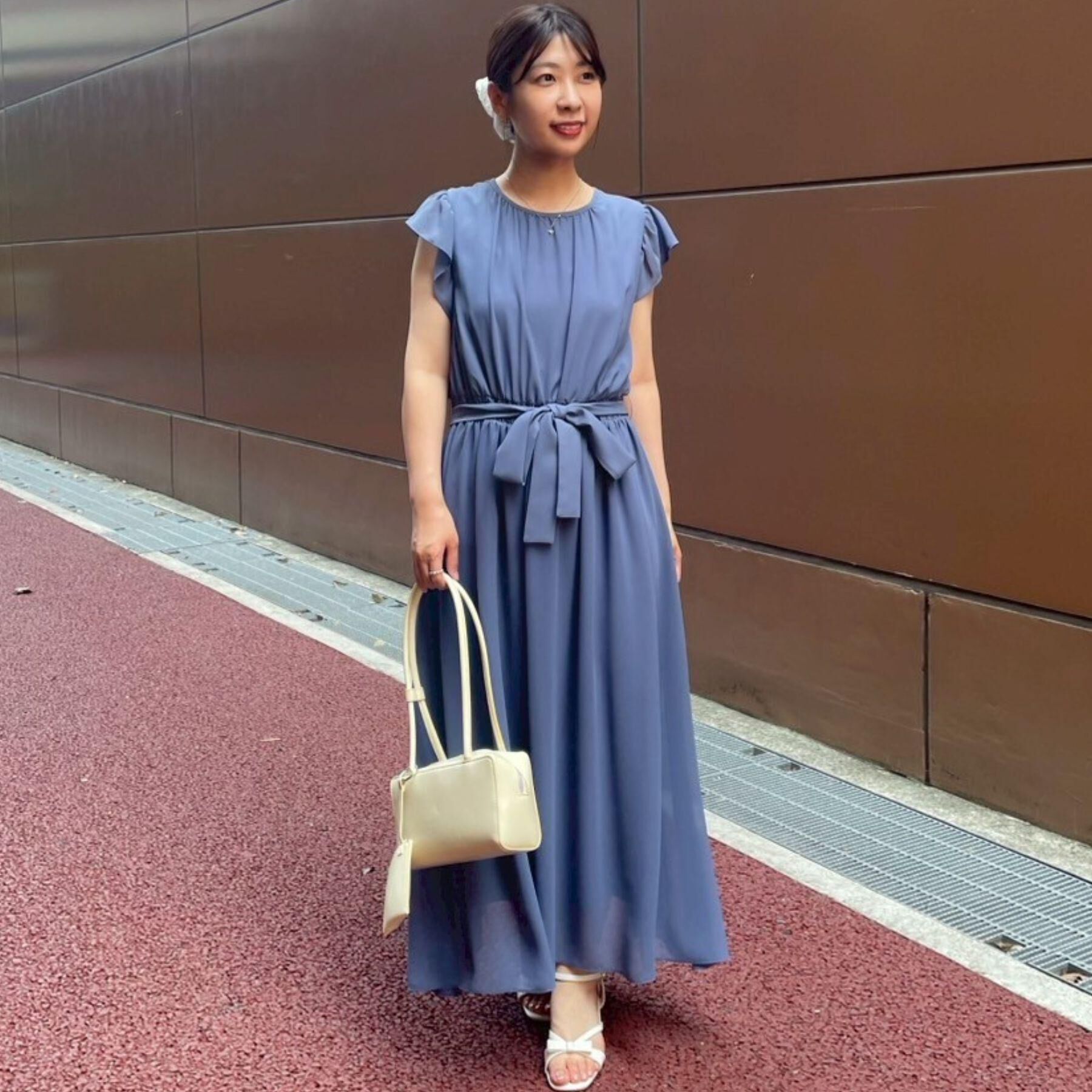 Couture broach「【一枚で着映える・楽ちん・ドライタッチ】フリルスリーブワンピース」|ワンピース|