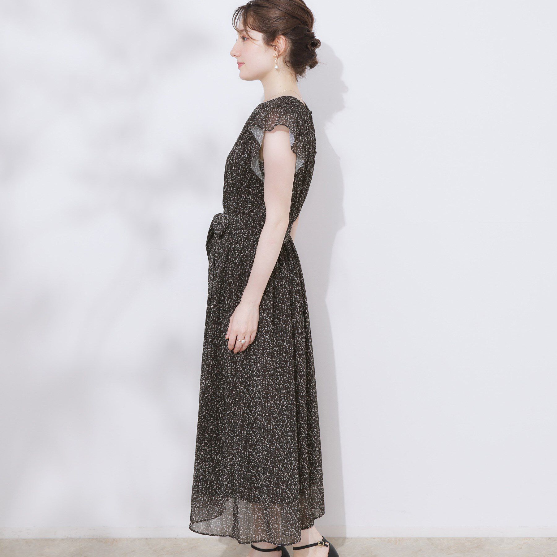 Couture broach「【一枚で着映える・楽ちん・ドライタッチ】フリルスリーブワンピース」|ワンピース|