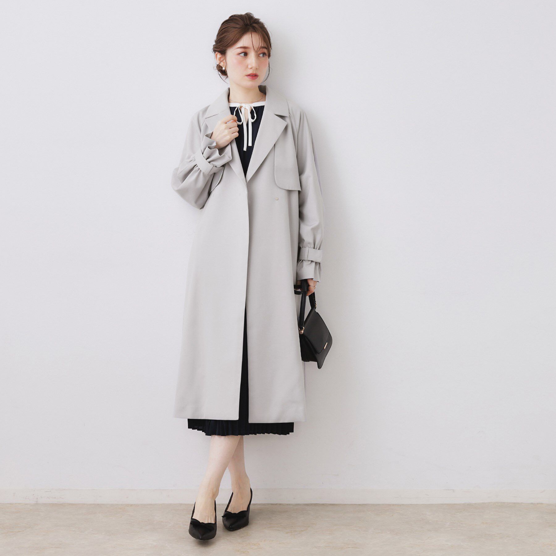 Couture broach「【撥水・ハレの日・通勤】ロングトレンチコート」|トレンチコート|