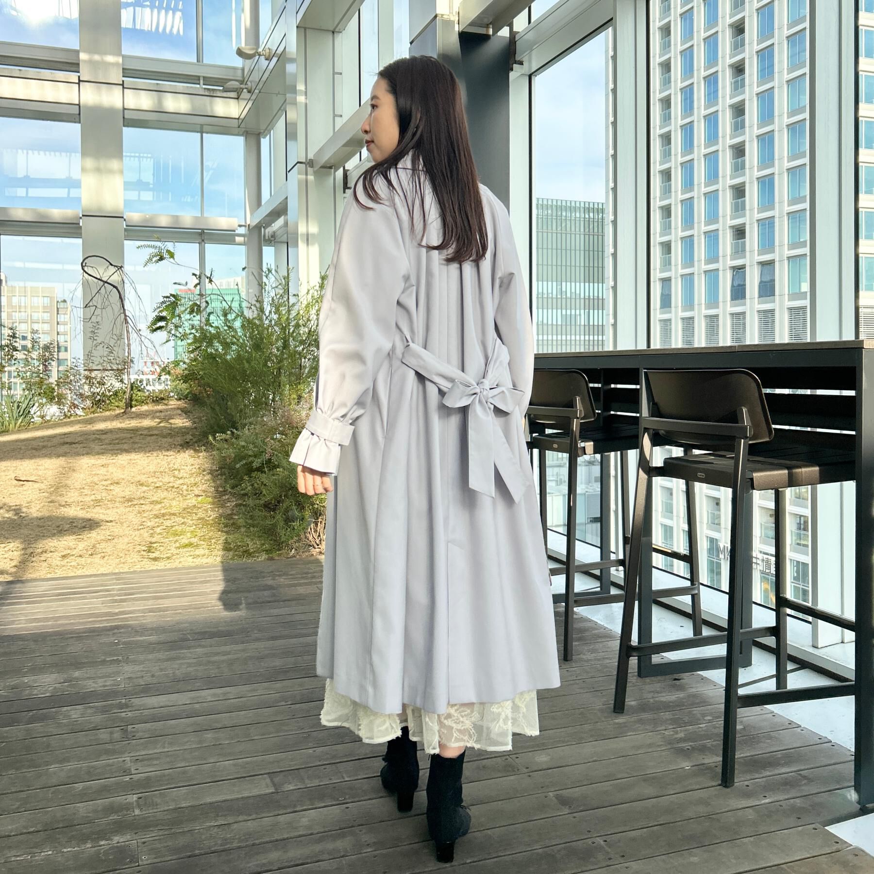 Couture broach「【撥水・ハレの日・通勤】ロングトレンチコート」|トレンチコート|