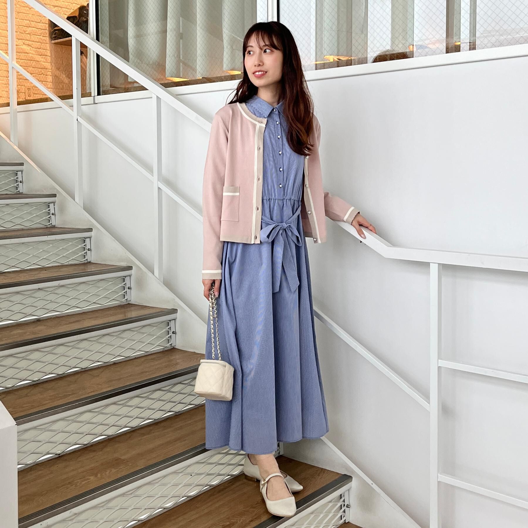 Couture broach「【洗える】ロゴエンブロ シャツワンピース」|ワンピース|