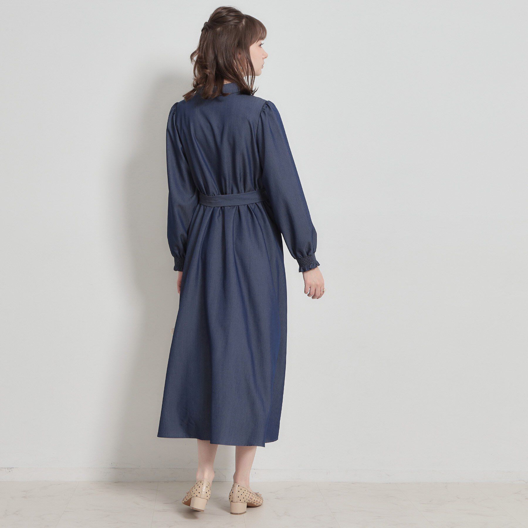 Couture broach「【洗える】ロゴエンブロ シャツワンピース」|ワンピース|