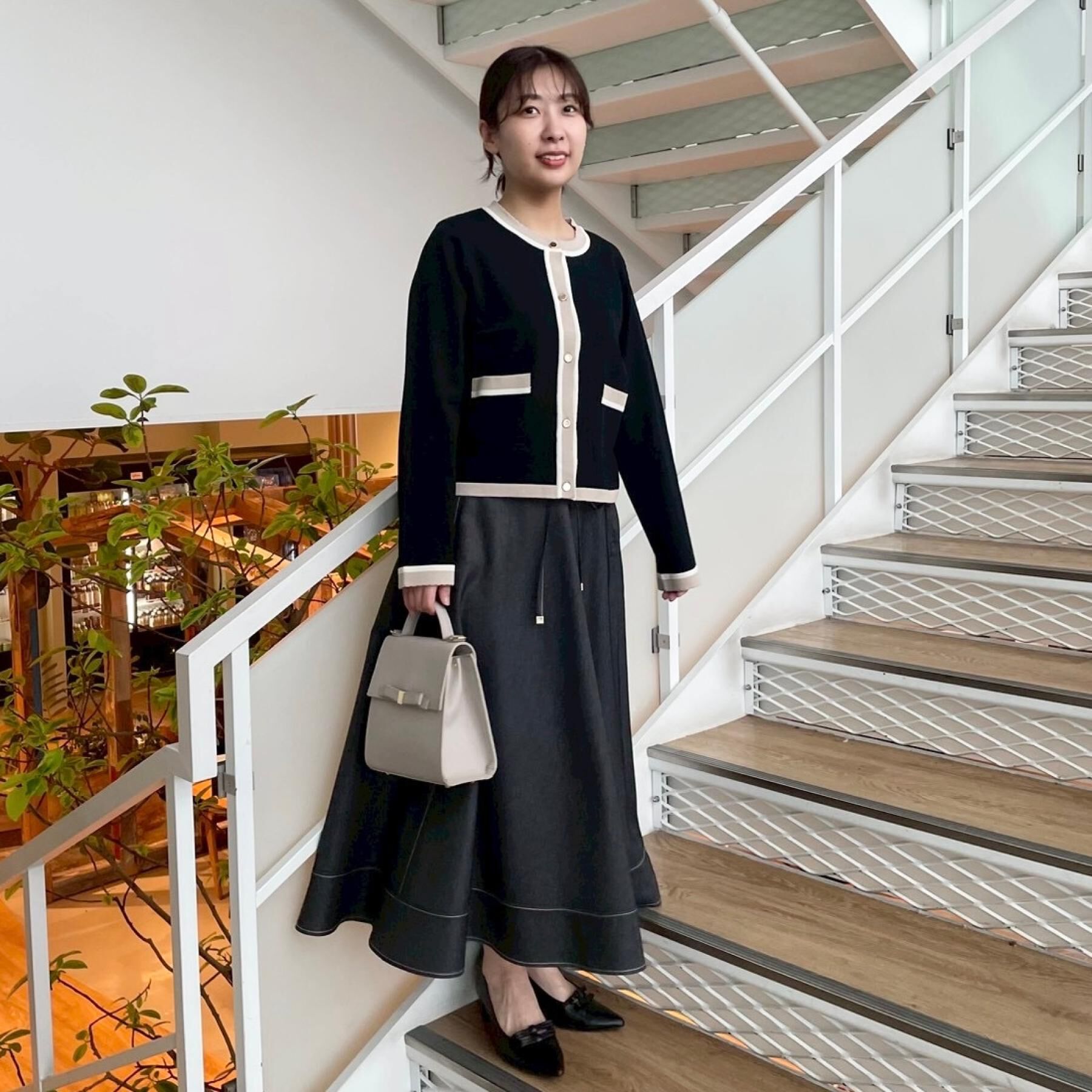 Couture broach「【洗える・着映え】SPRING配色カーディガン」|カーディガン|