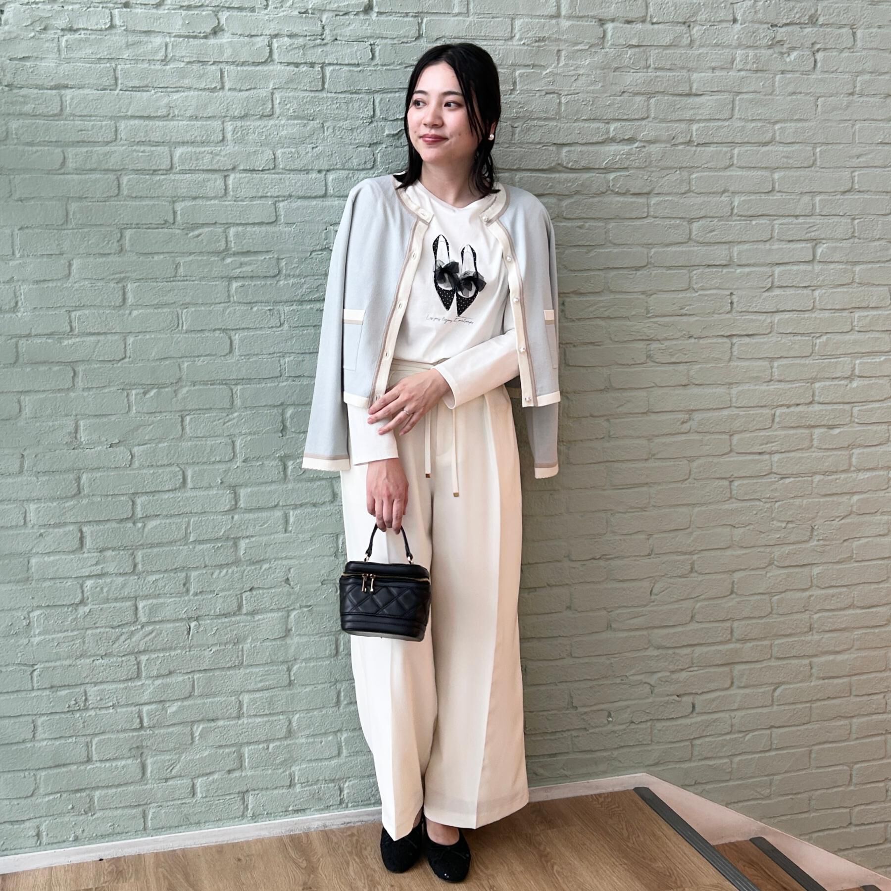 Couture broach「【洗える・着映え】SPRING配色カーディガン」|カーディガン|