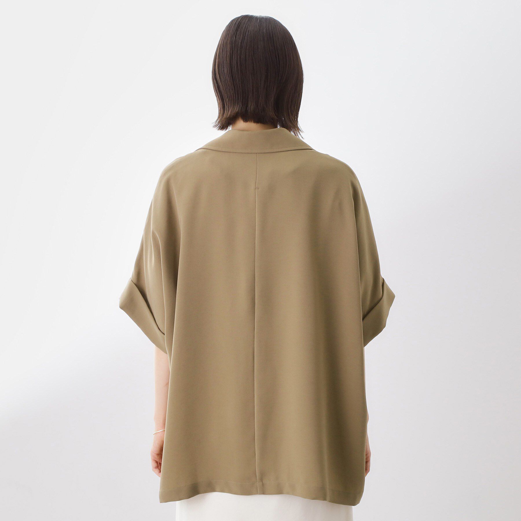 THE SHOP TK「ドルマン半袖ジャケット【洗える】」|テーラードジャケット|