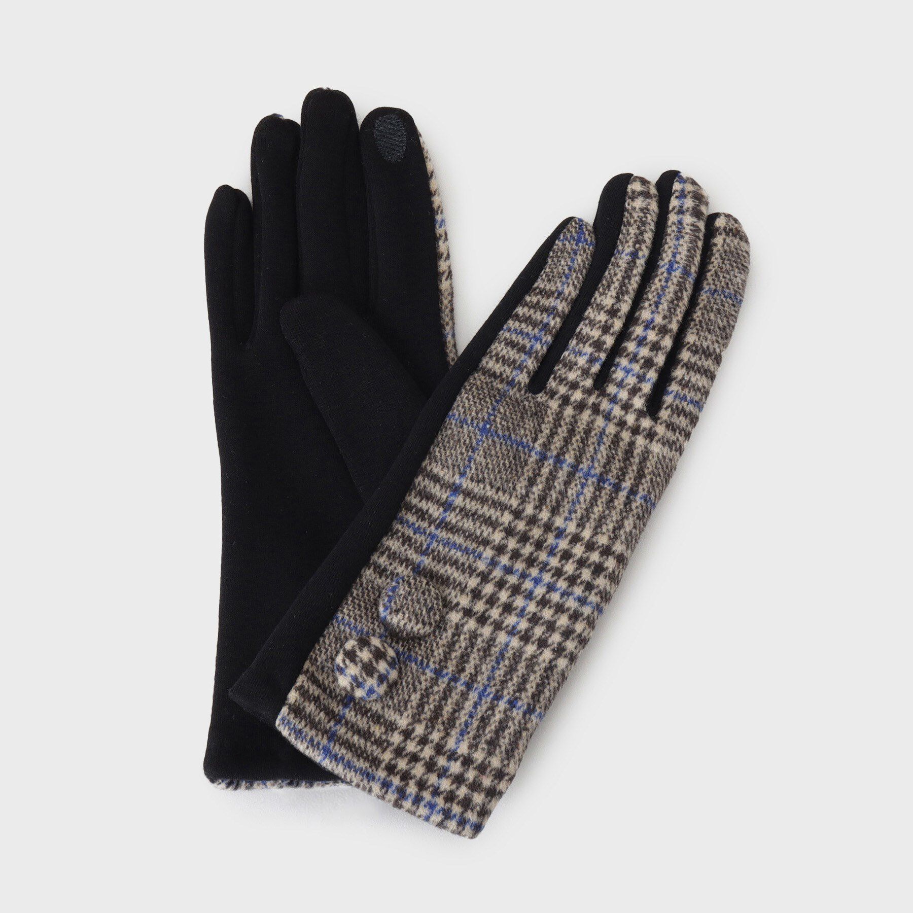 THE SHOP TK「チェックグローブ」|手袋|ベージュ(252)