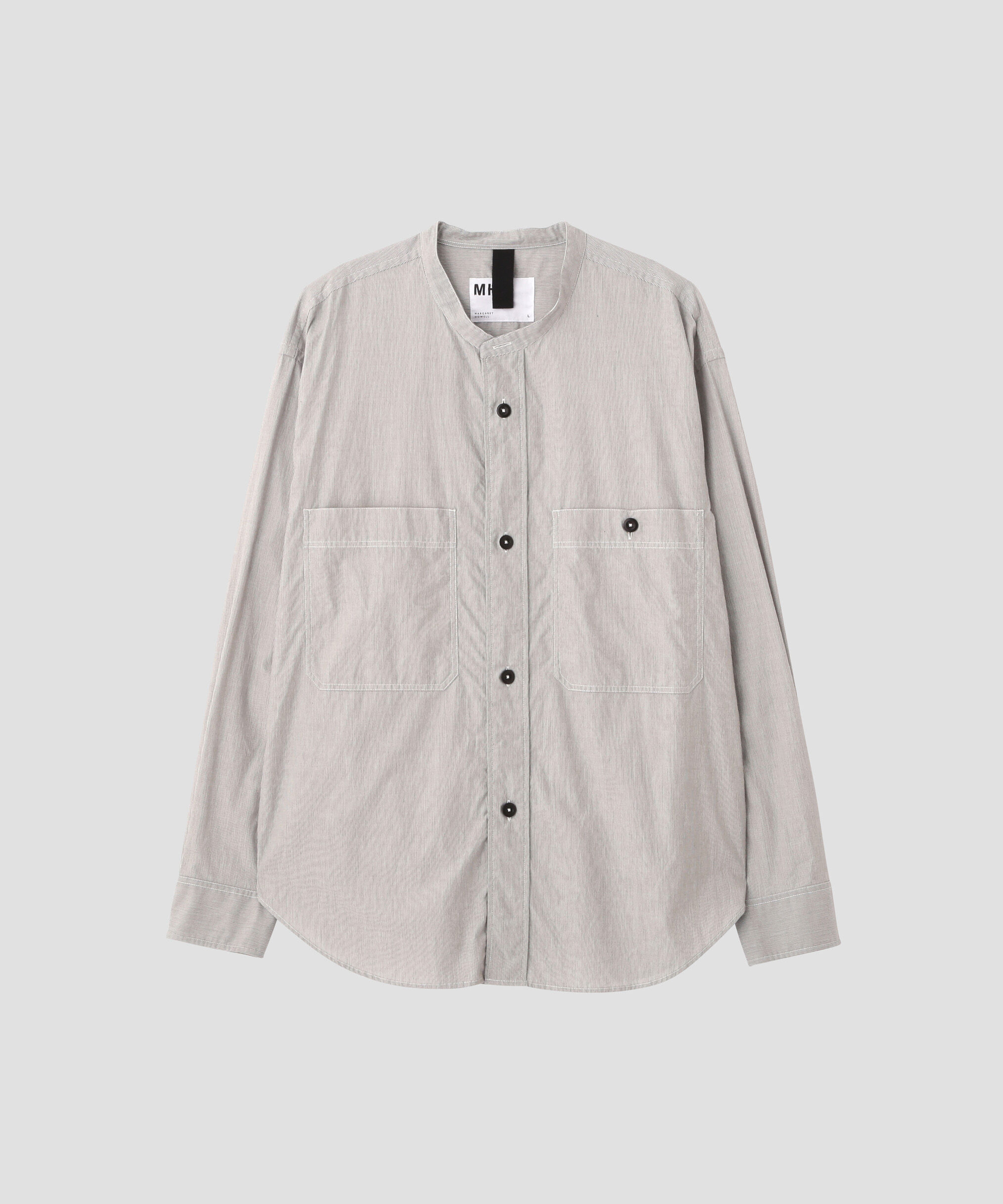 MHL.「WORN COTTON HAIRLINE STRIPE SHIRT」|シャツ・ブラウス|