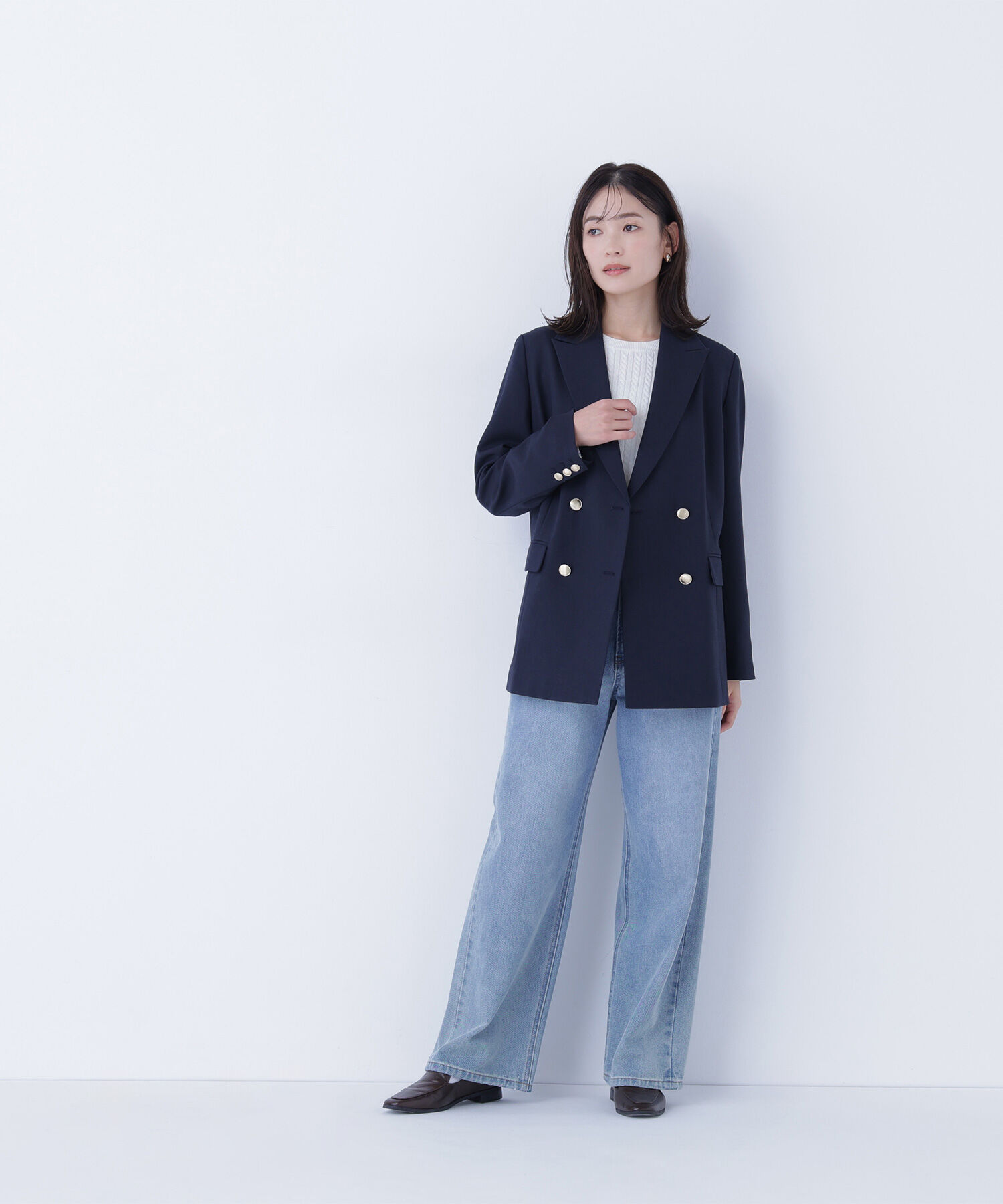  「ダブルブレスト  SETUP ボクシージャケット」|ブルゾン・スタジャン|