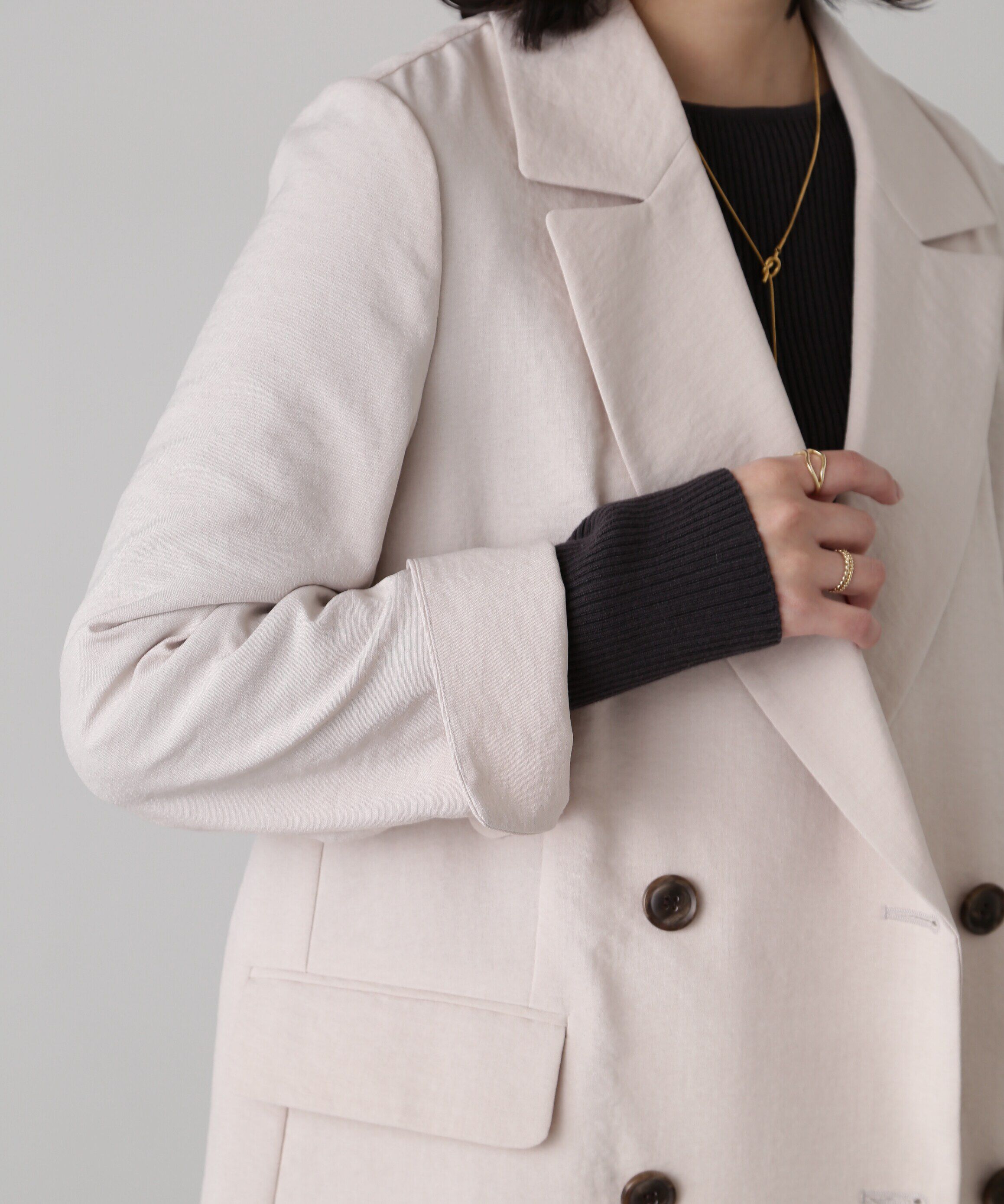  「[低身長サイズ/Sシリーズ]気流染めダブルジャケット」|その他|