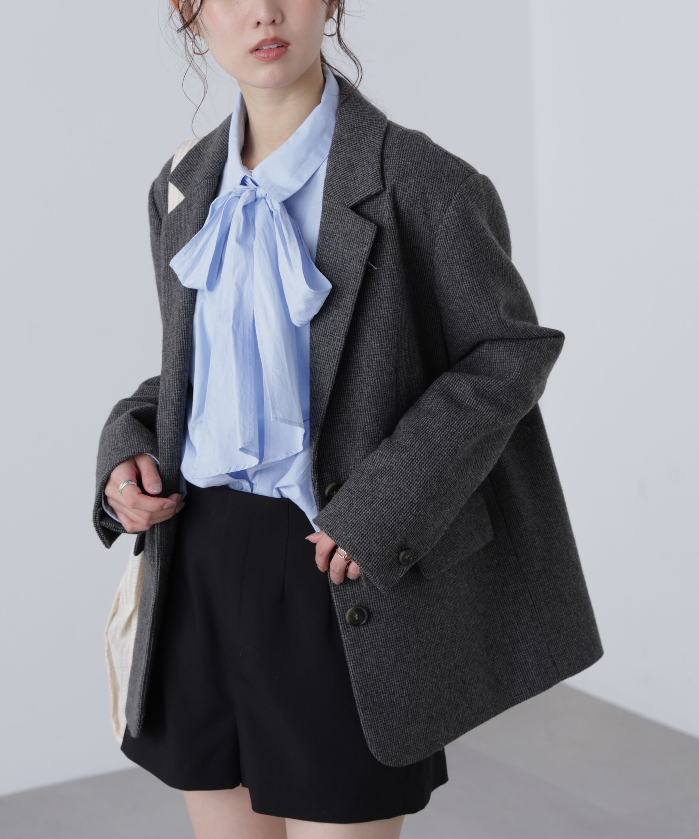  「ウール混オーバーサイズジャケット」|その他|