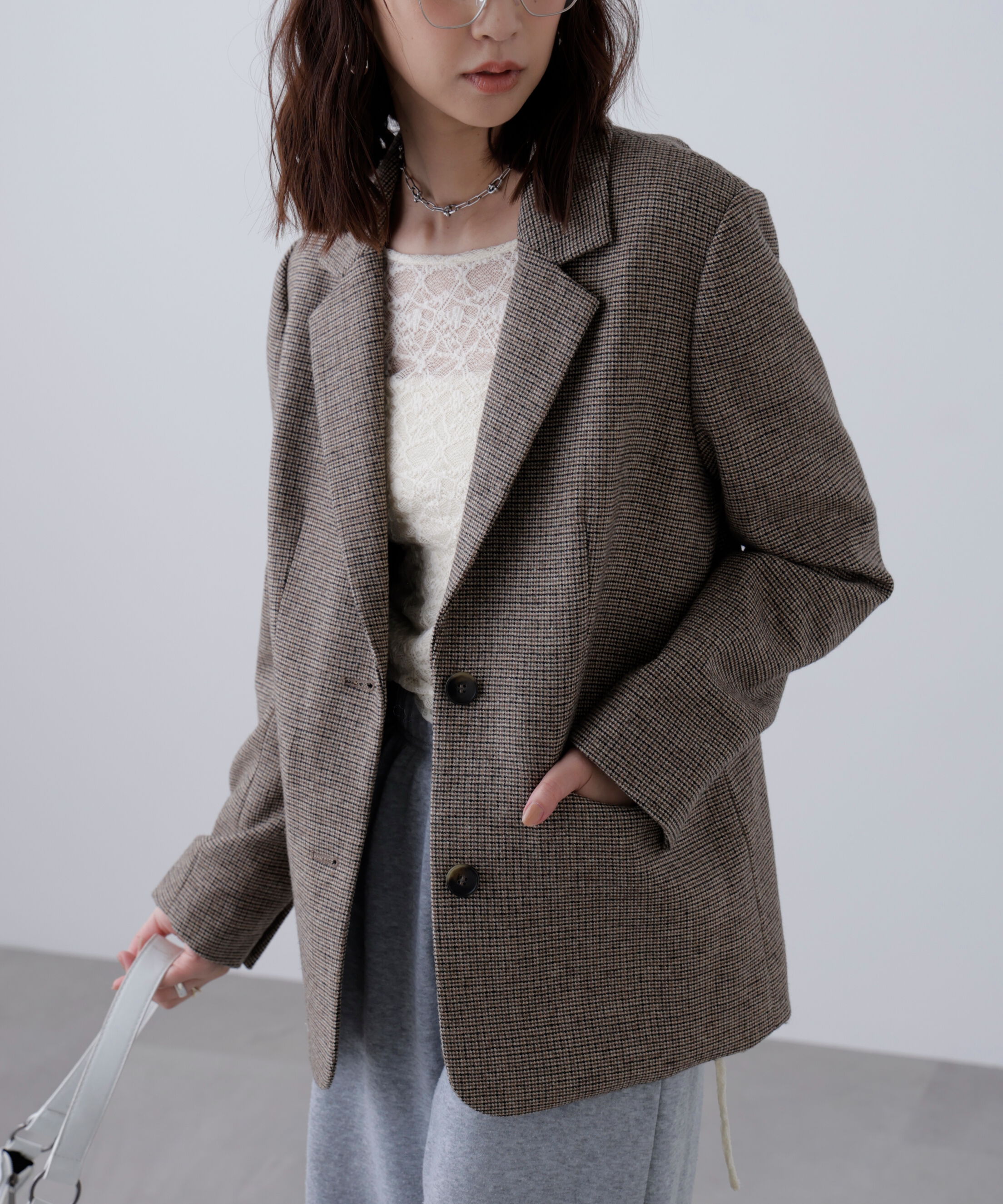  「ウール混オーバーサイズジャケット」|その他|