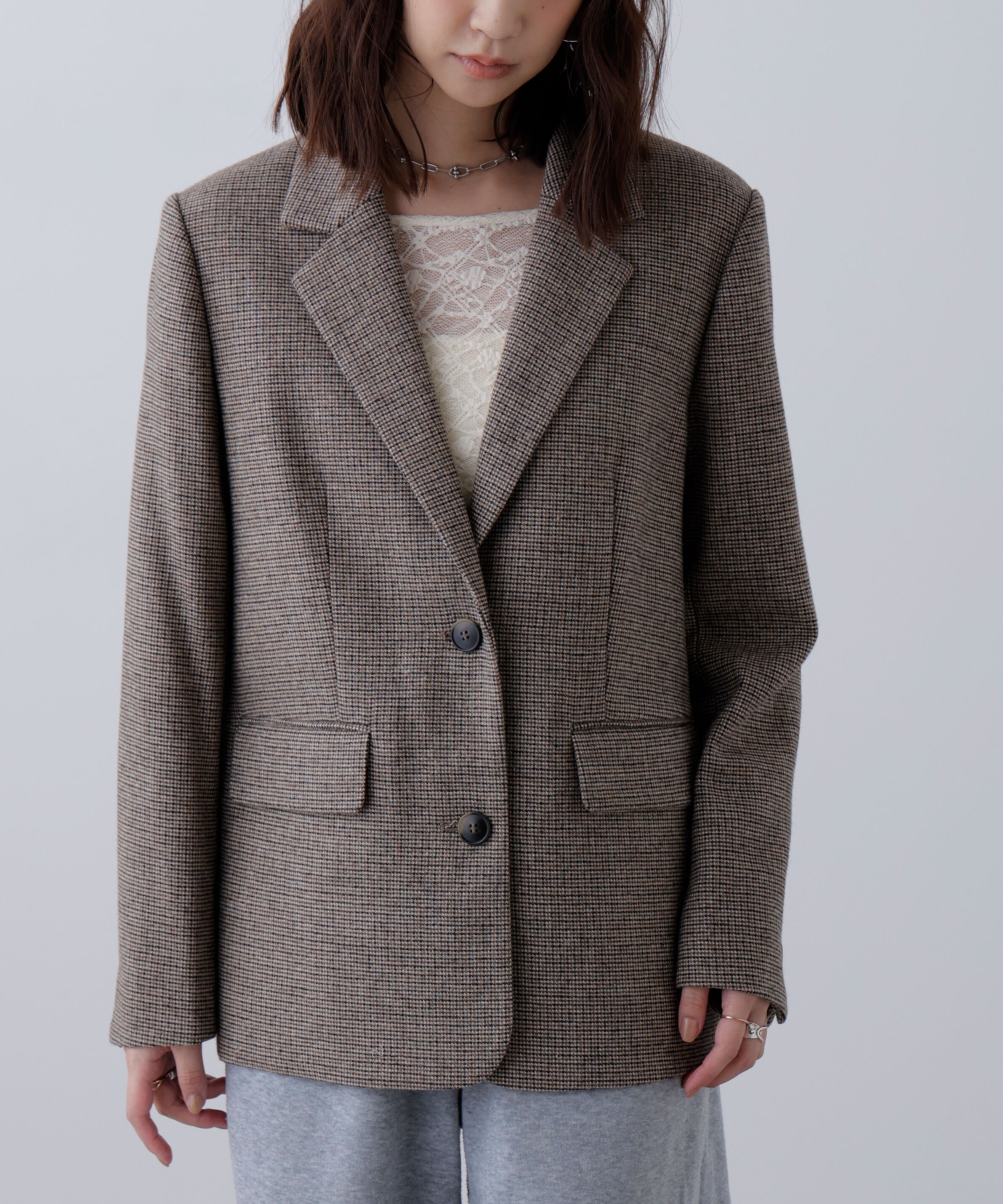  「ウール混オーバーサイズジャケット」|その他|