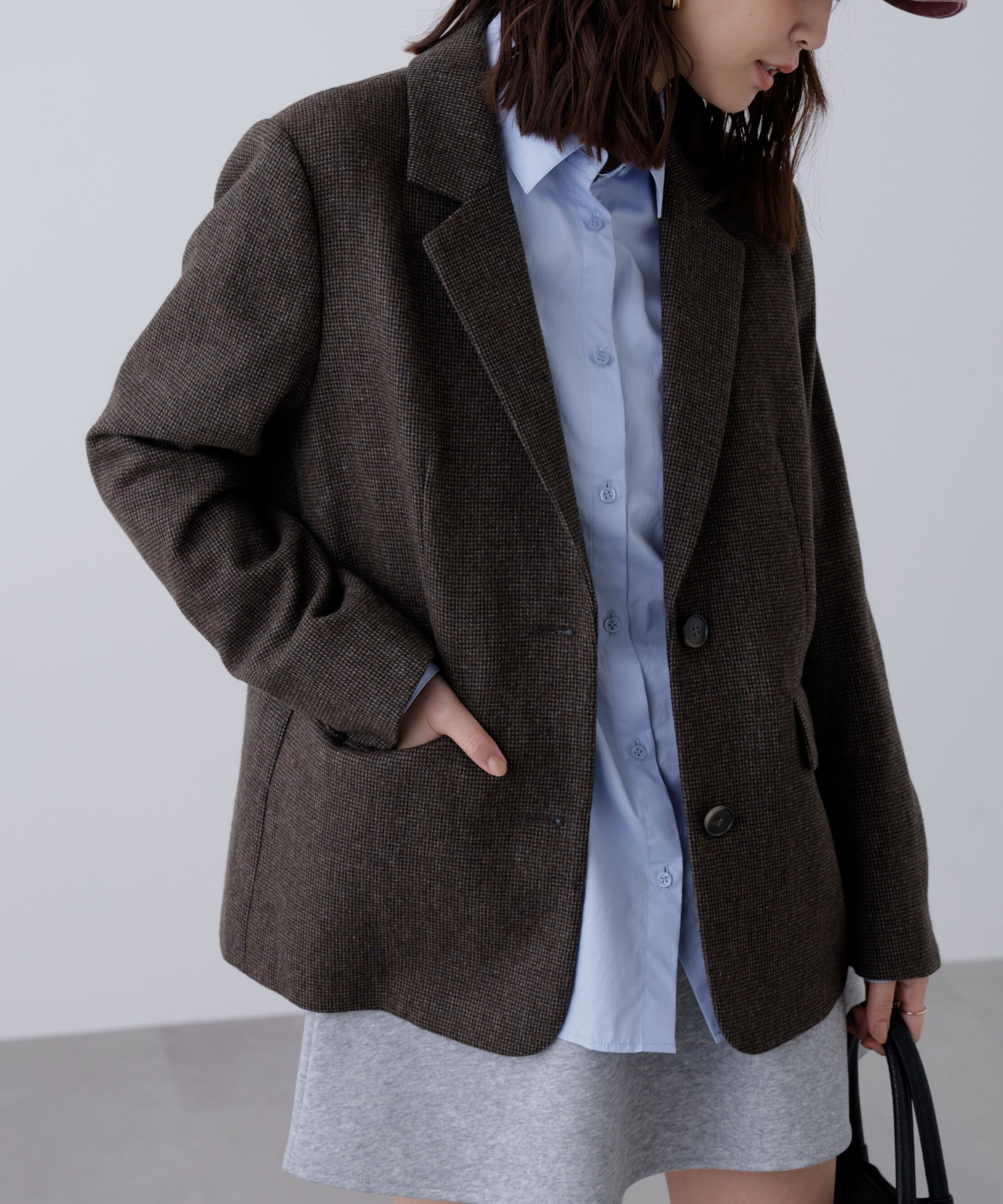  「ウール混オーバーサイズジャケット」|その他|