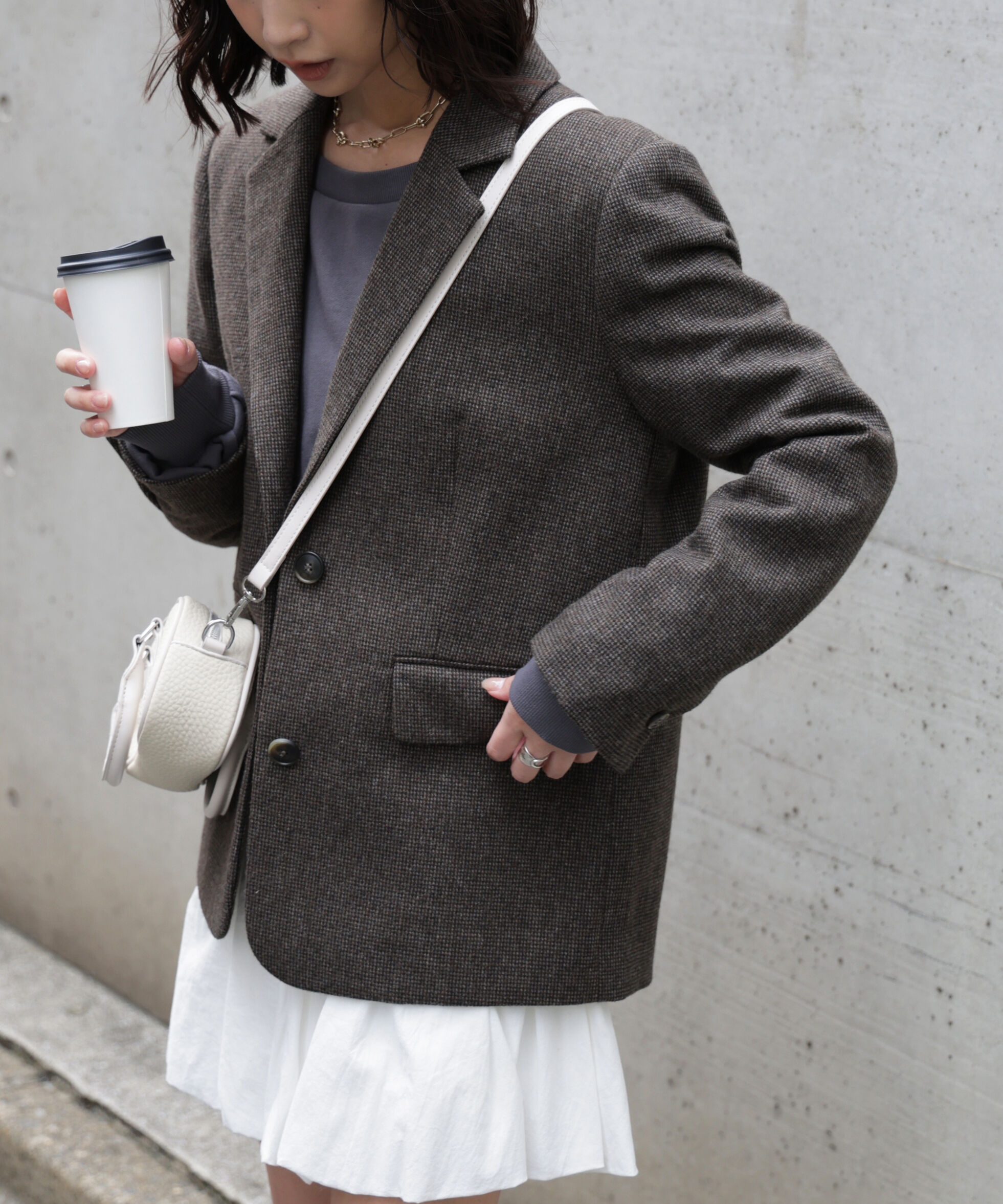  「ウール混オーバーサイズジャケット」|その他|