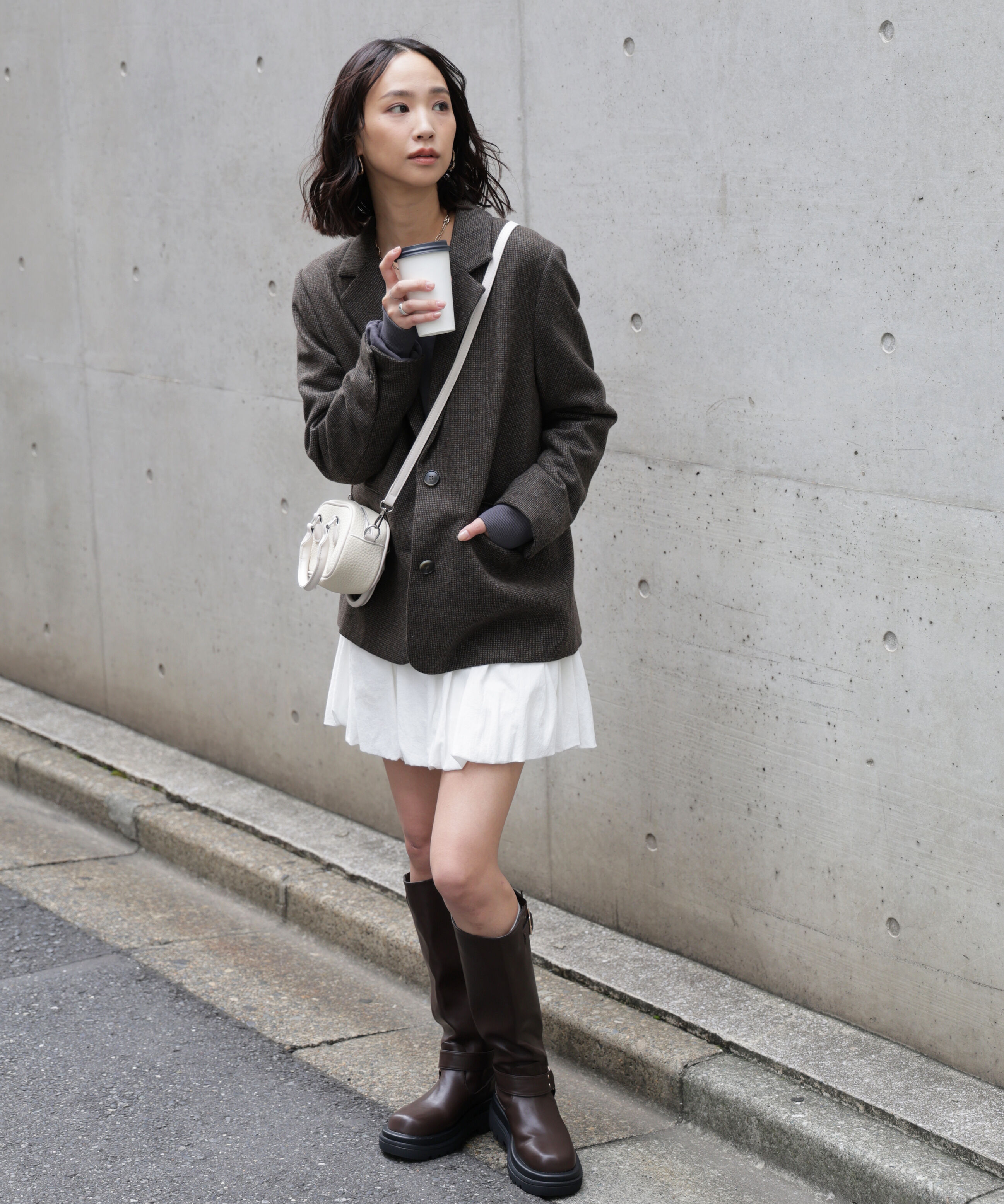  「ウール混オーバーサイズジャケット」|その他|