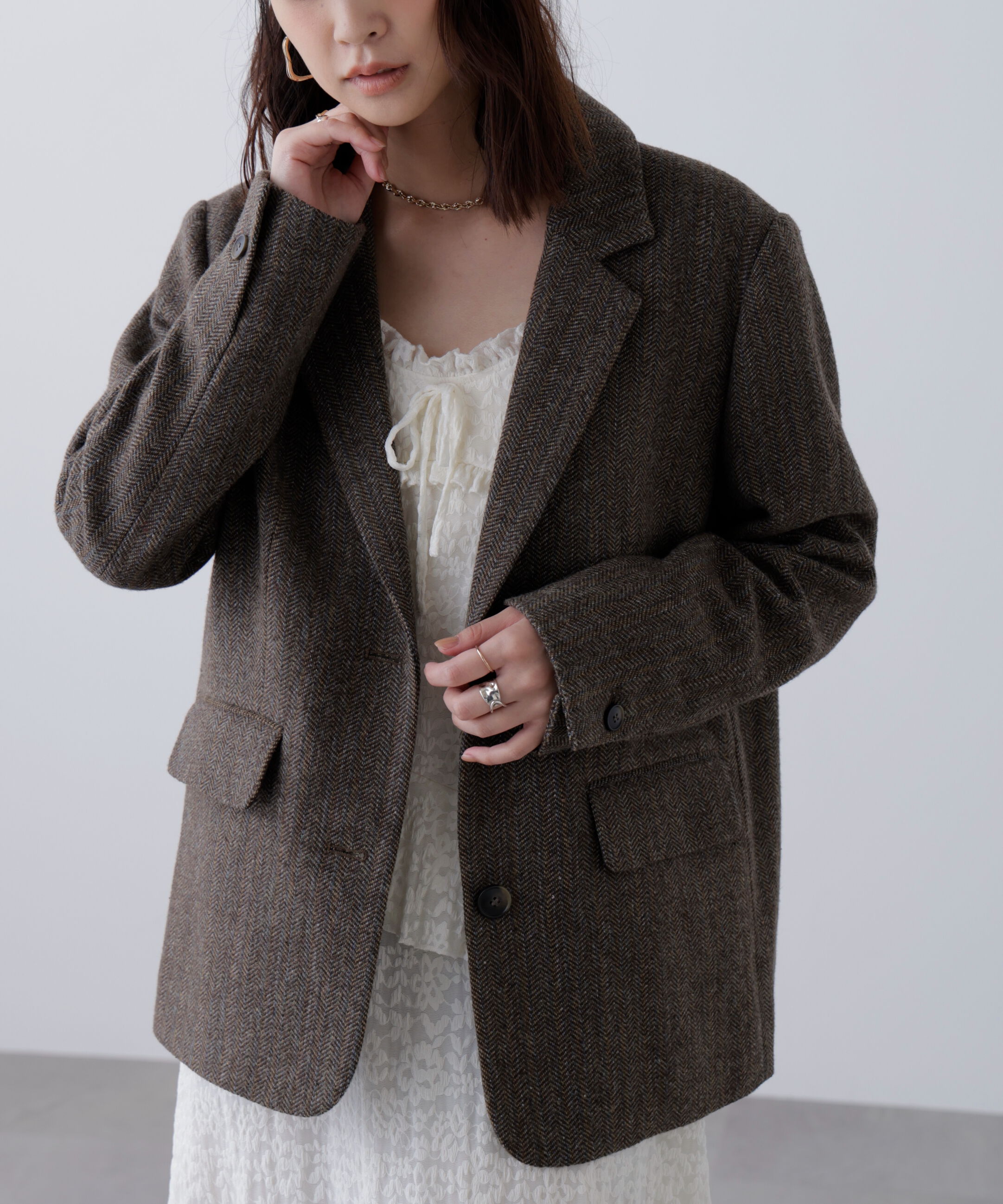  「ウール混オーバーサイズジャケット」|その他|