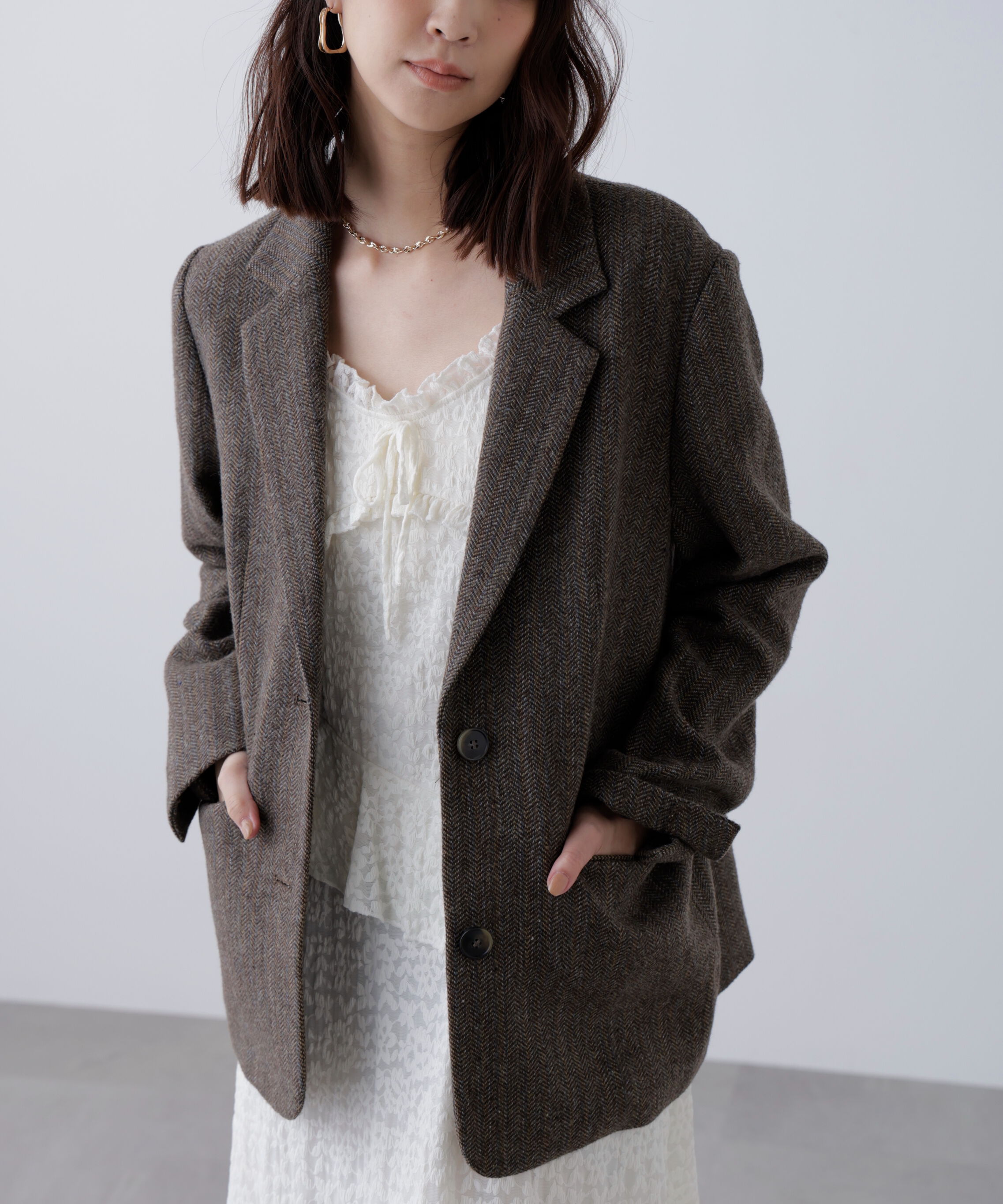  「ウール混オーバーサイズジャケット」|その他|