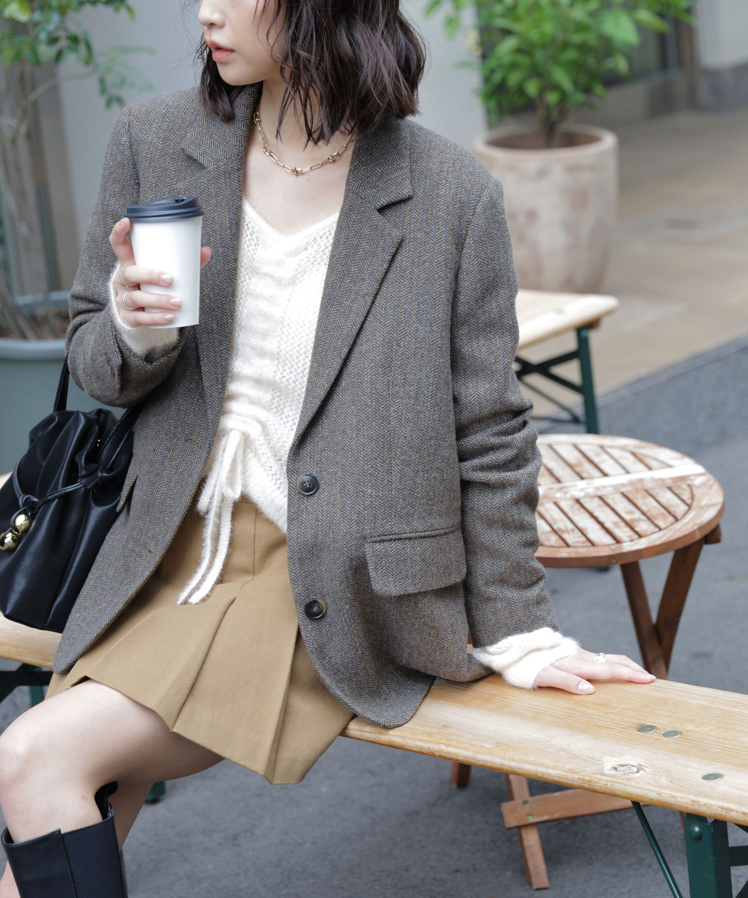  「ウール混オーバーサイズジャケット」|その他|