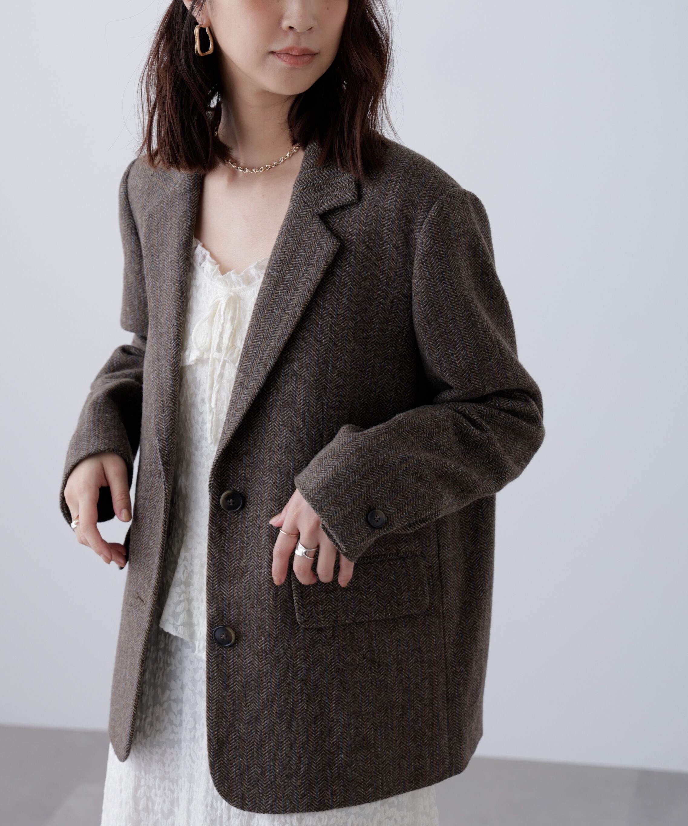  「ウール混オーバーサイズジャケット」|その他|