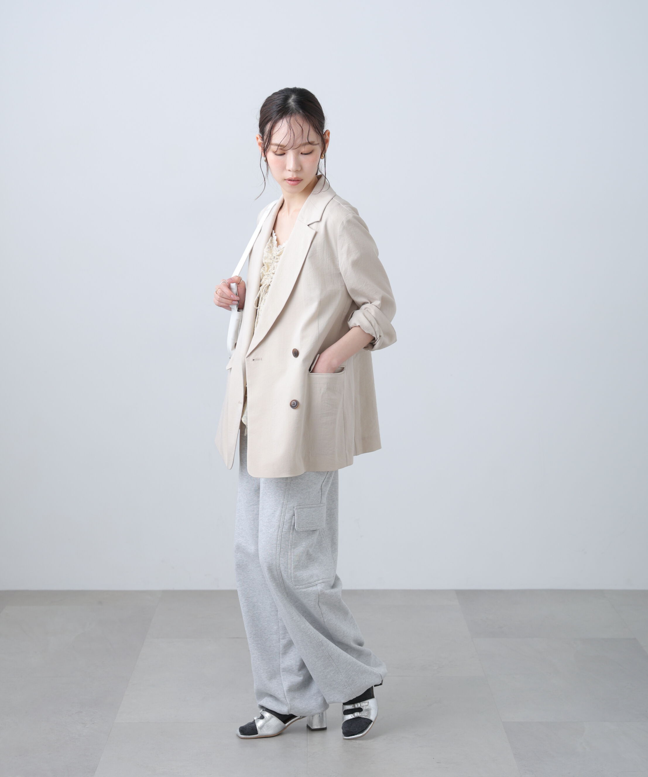  「麻調合繊ダブルブレストジャケット」|その他|