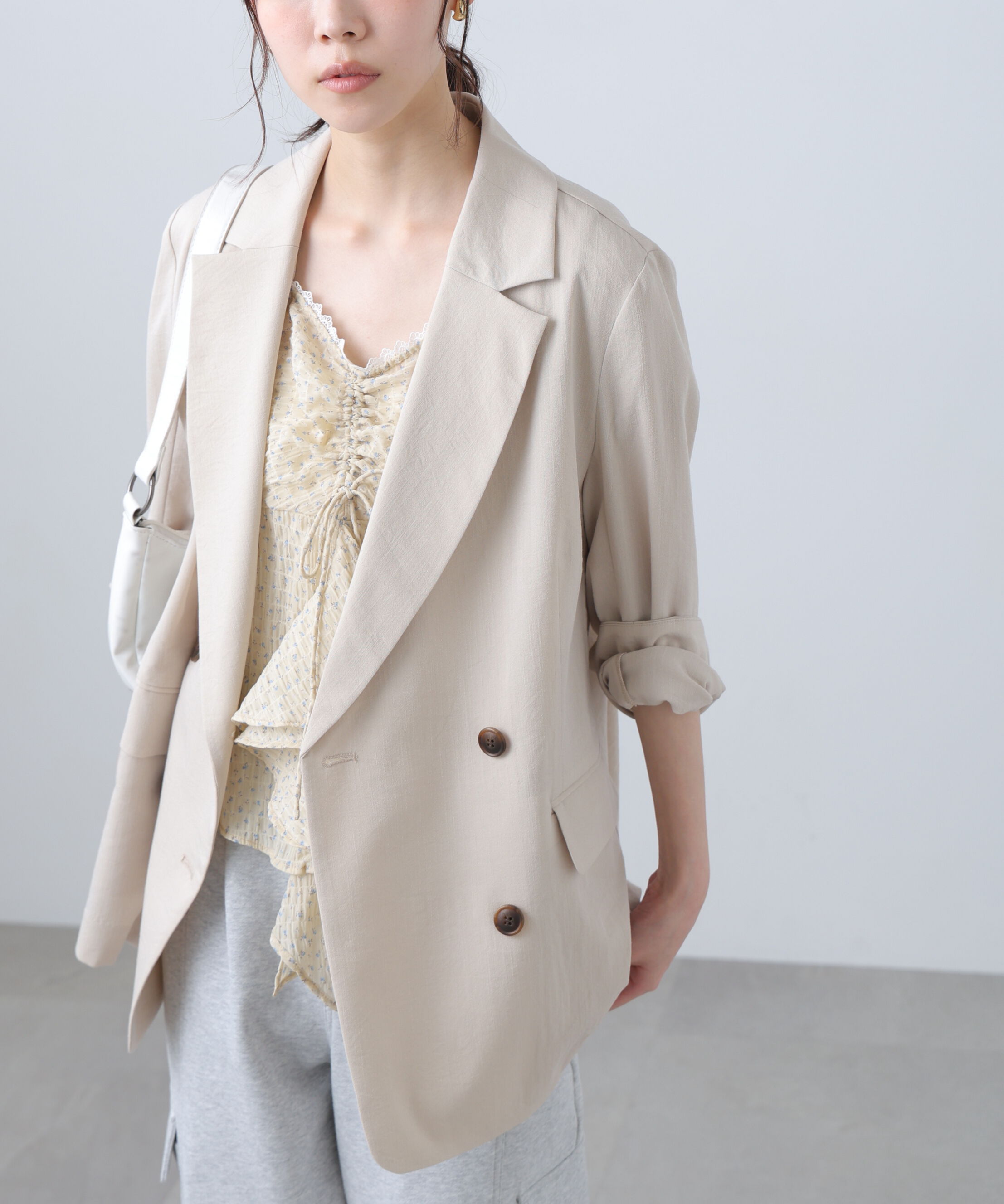  「麻調合繊ダブルブレストジャケット」|その他|