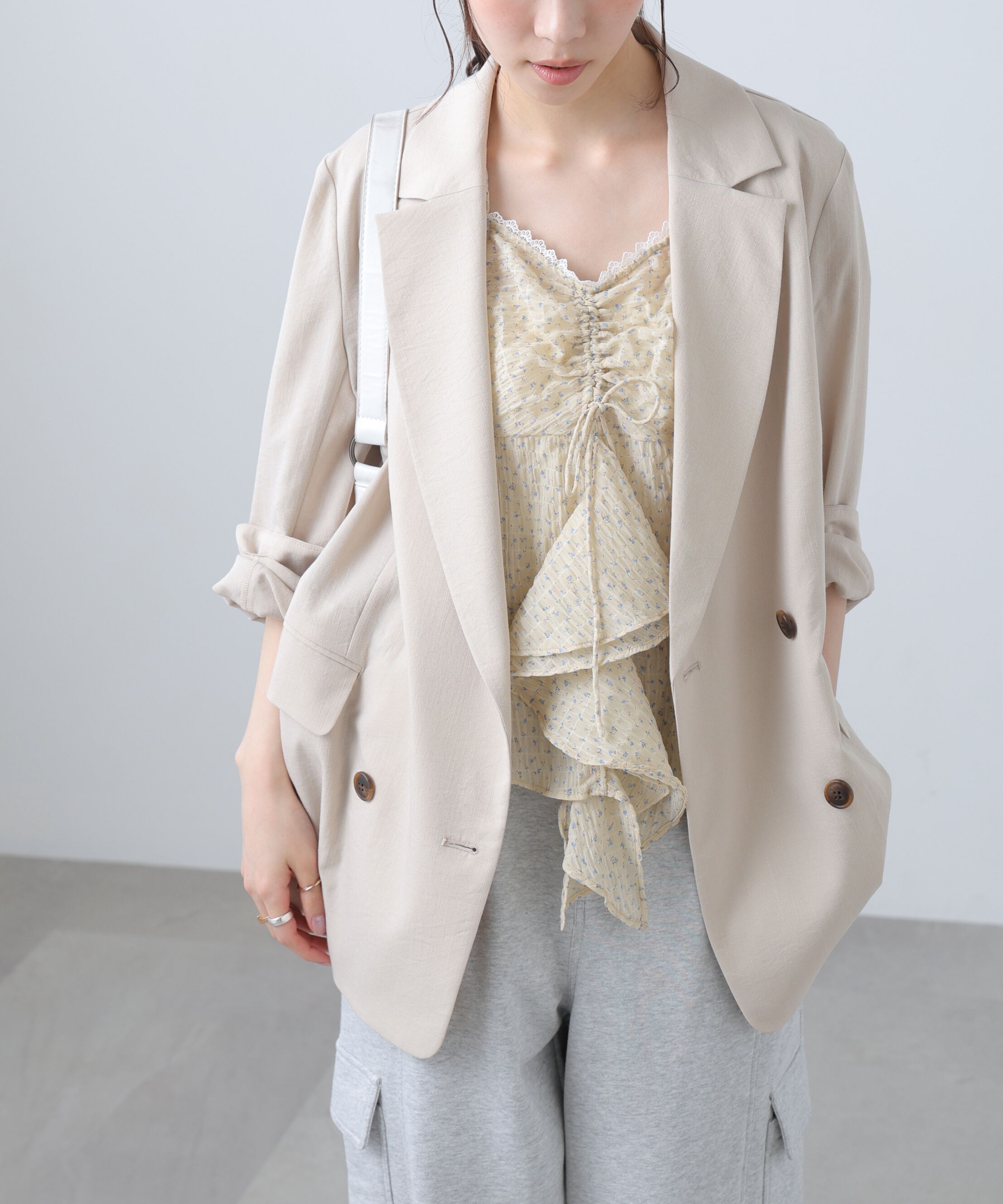  「麻調合繊ダブルブレストジャケット」|その他|