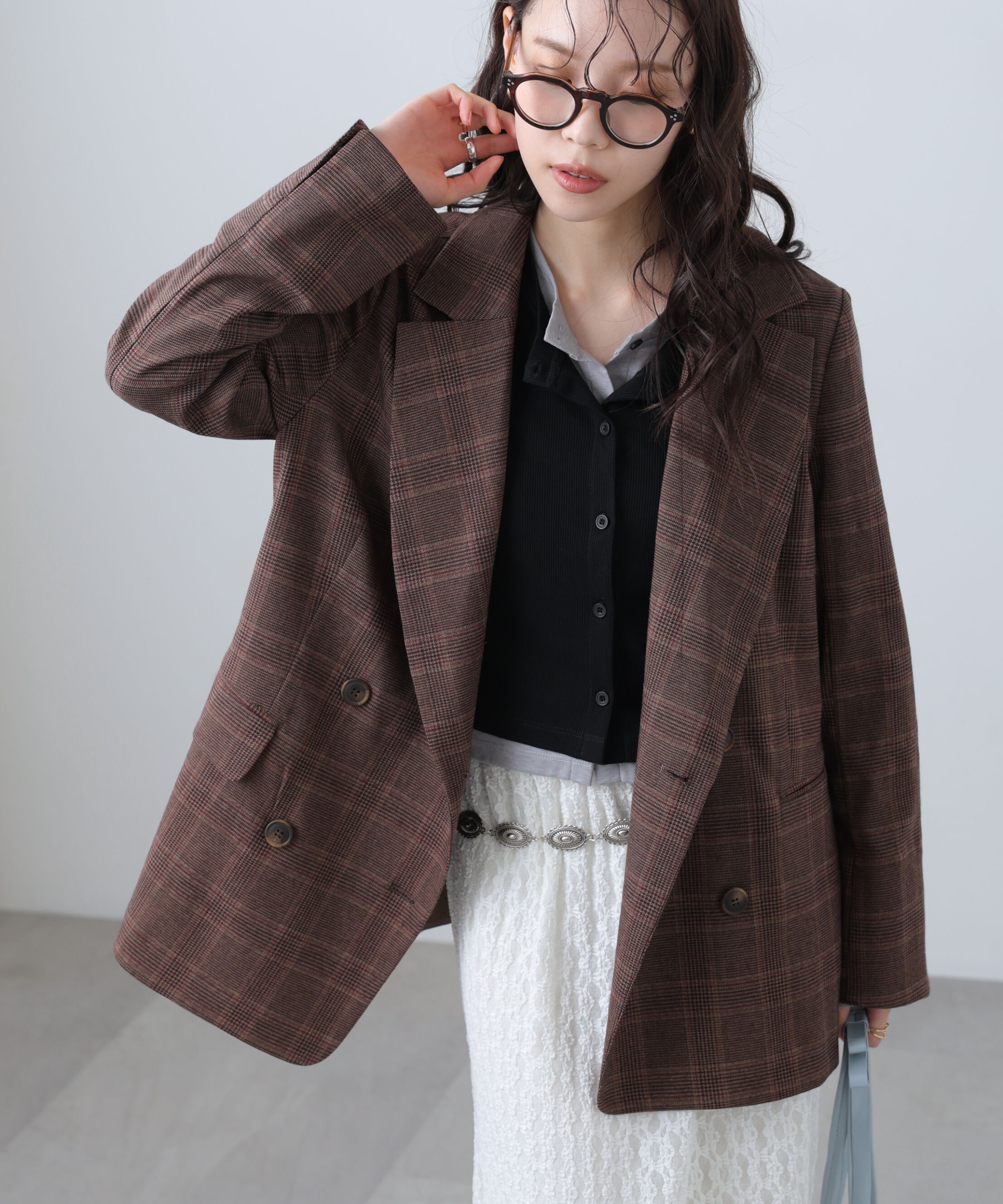  「麻調合繊ダブルブレストジャケット」|その他|