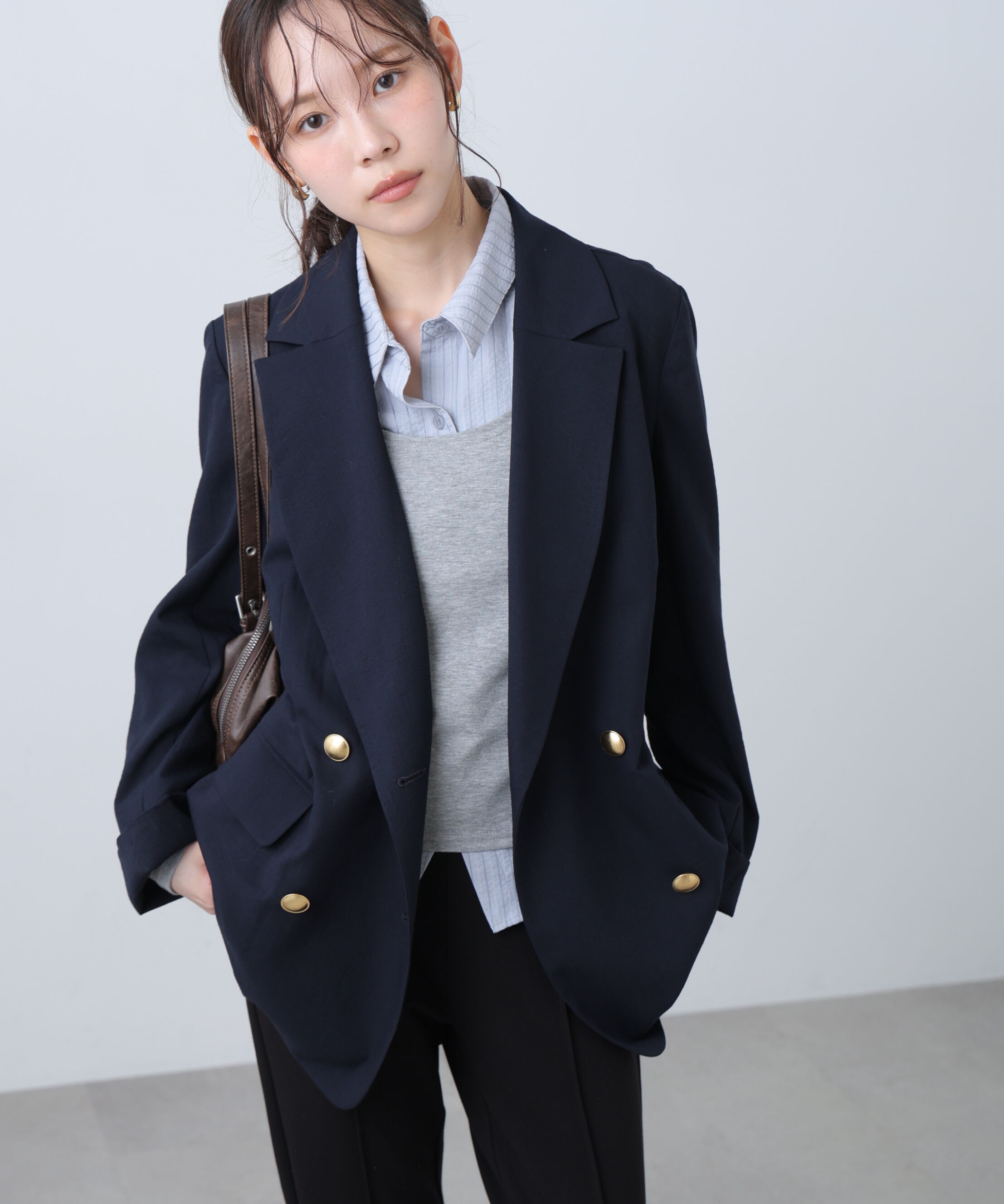  「麻調合繊ダブルブレストジャケット」|その他|