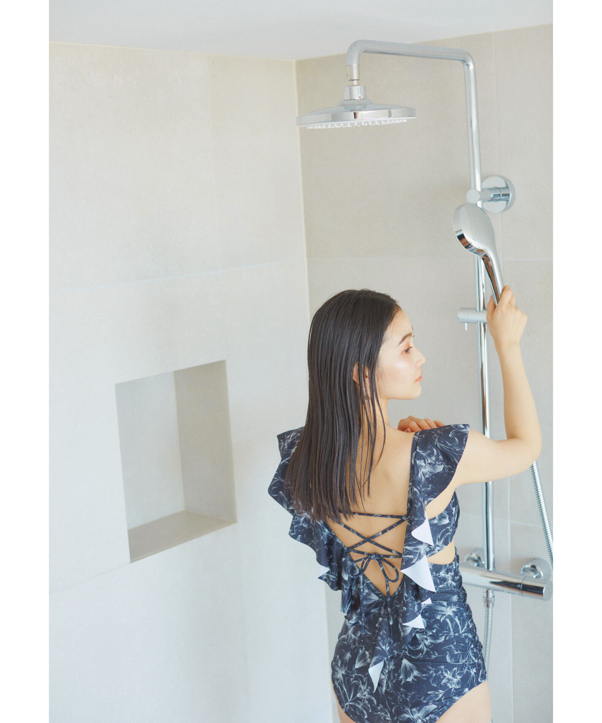  「バックレースアップフリルワンピース」|ビキニ|