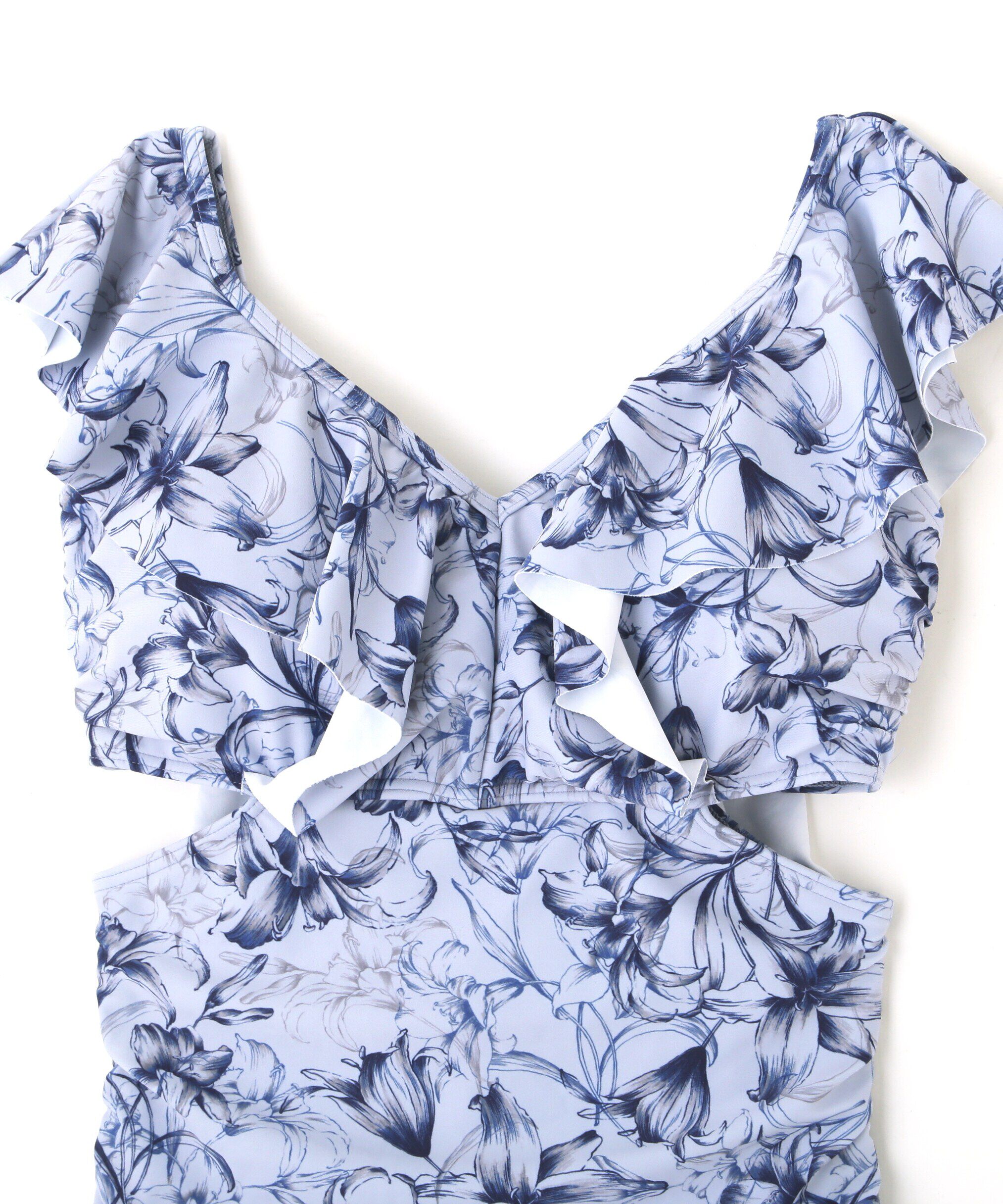  「バックレースアップフリルワンピース」|ビキニ|